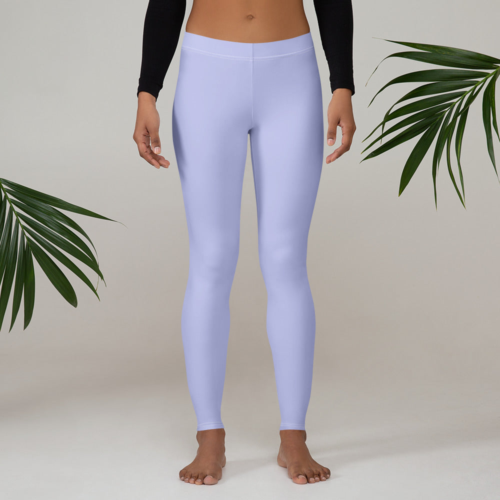 Solid Periwinkle Kids Leggings | GearBunch