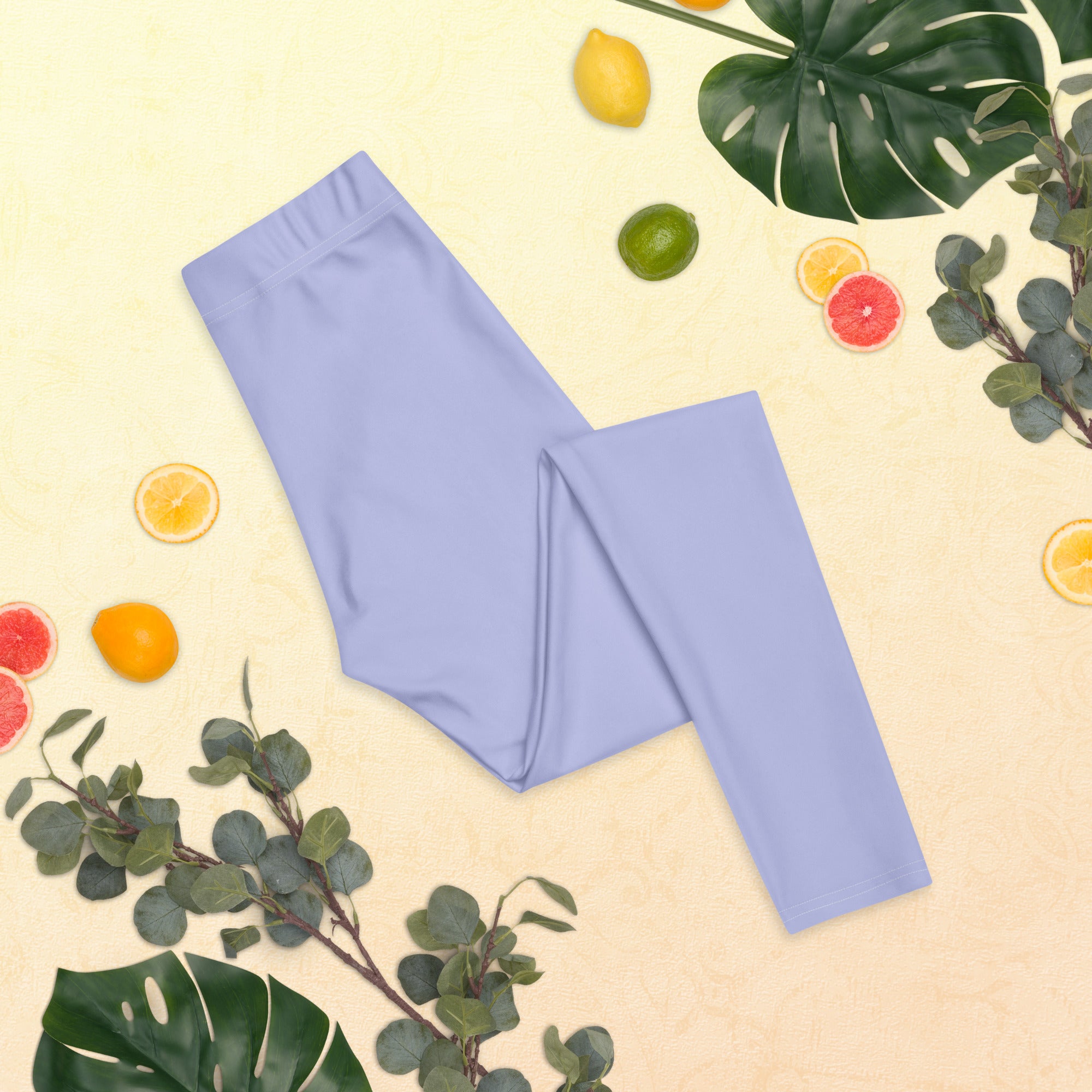 Solid Periwinkle Kids Leggings | GearBunch