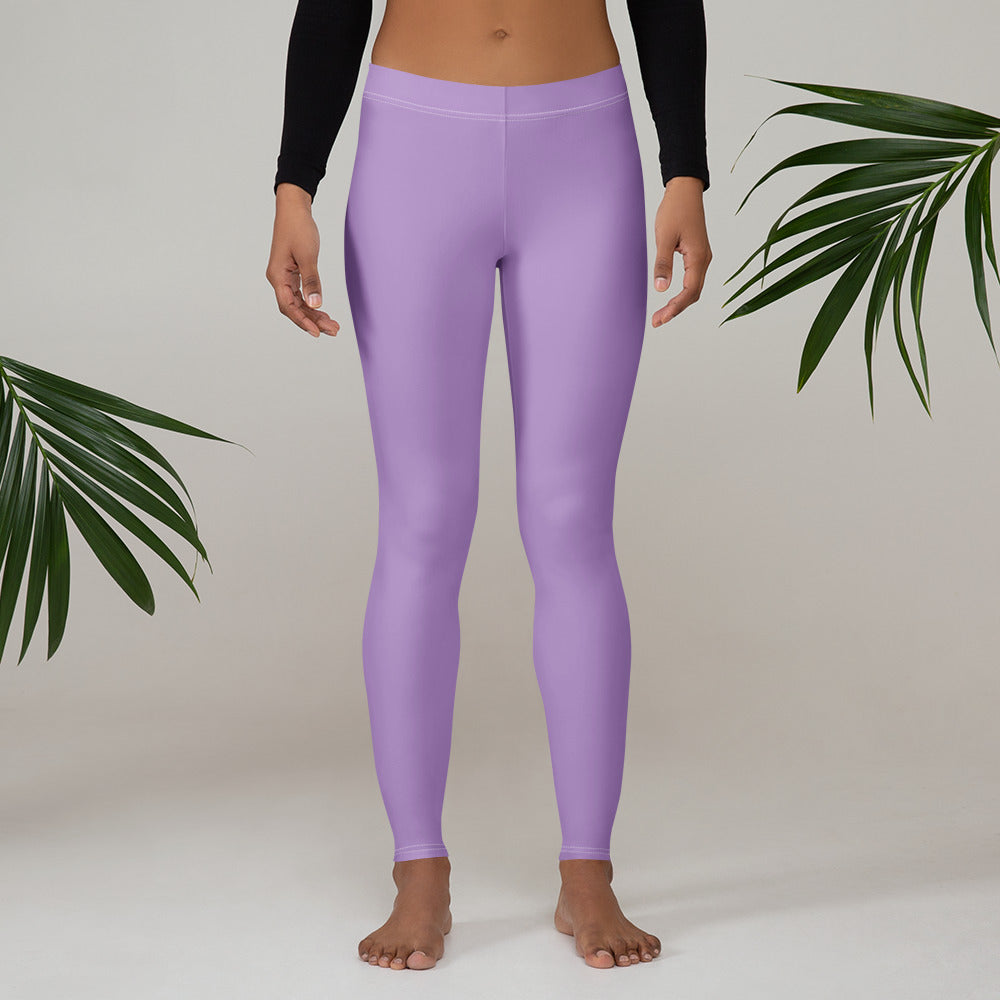 Solid Amethyst Orchid Kids Leggings | GearBunch