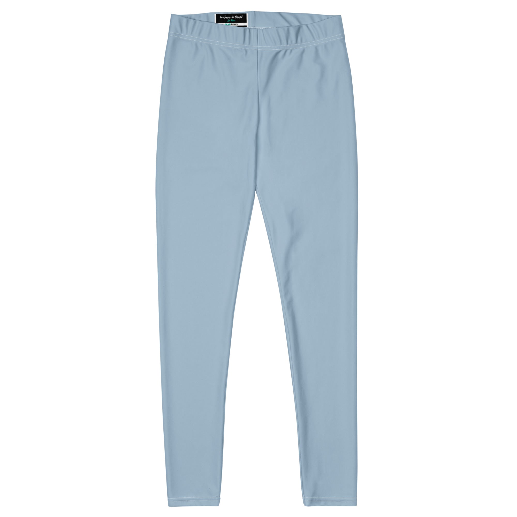 Solid Dusty Chambray Blue Kids Leggings | GearBunch