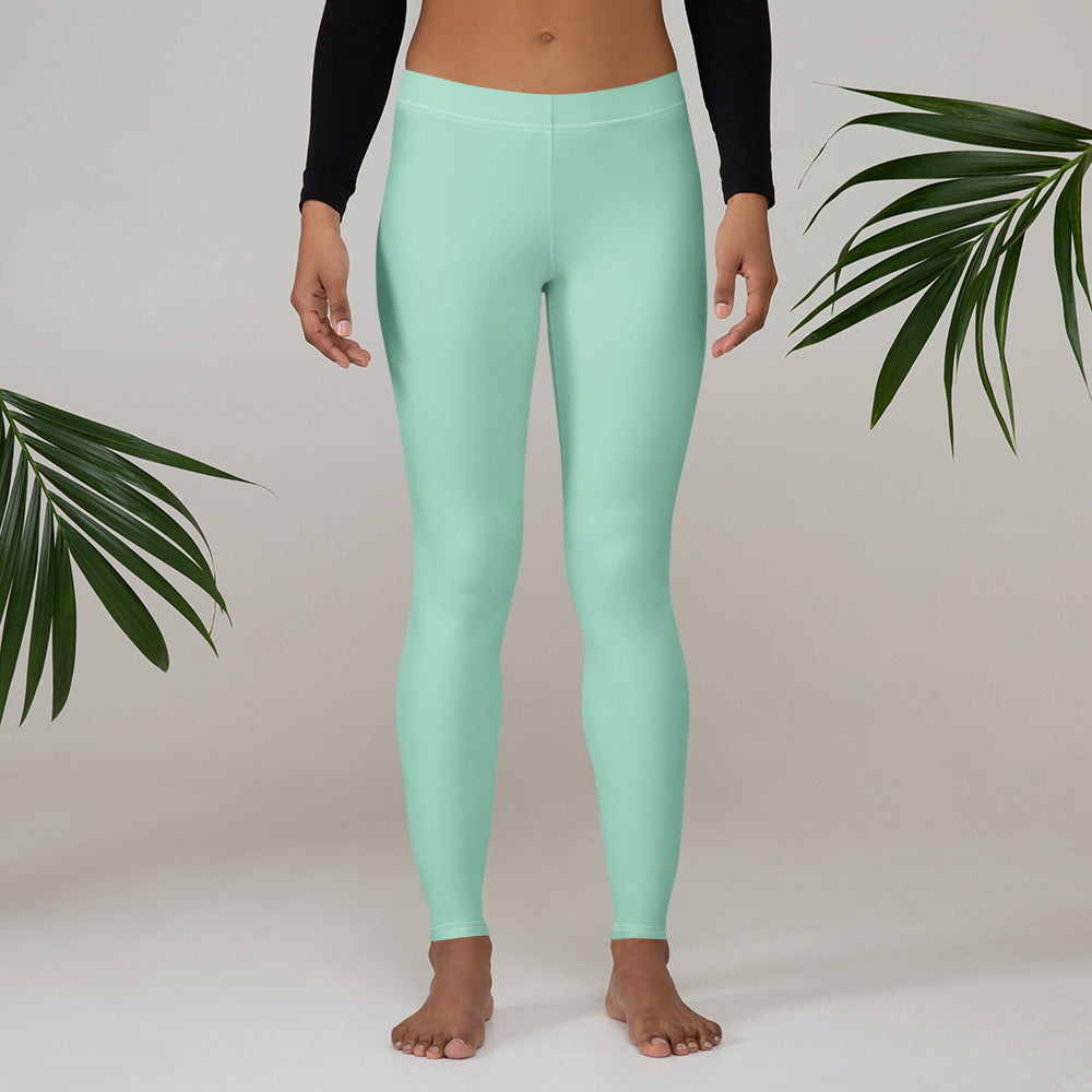 Solid Seafoam Kids Leggings | GearBunch