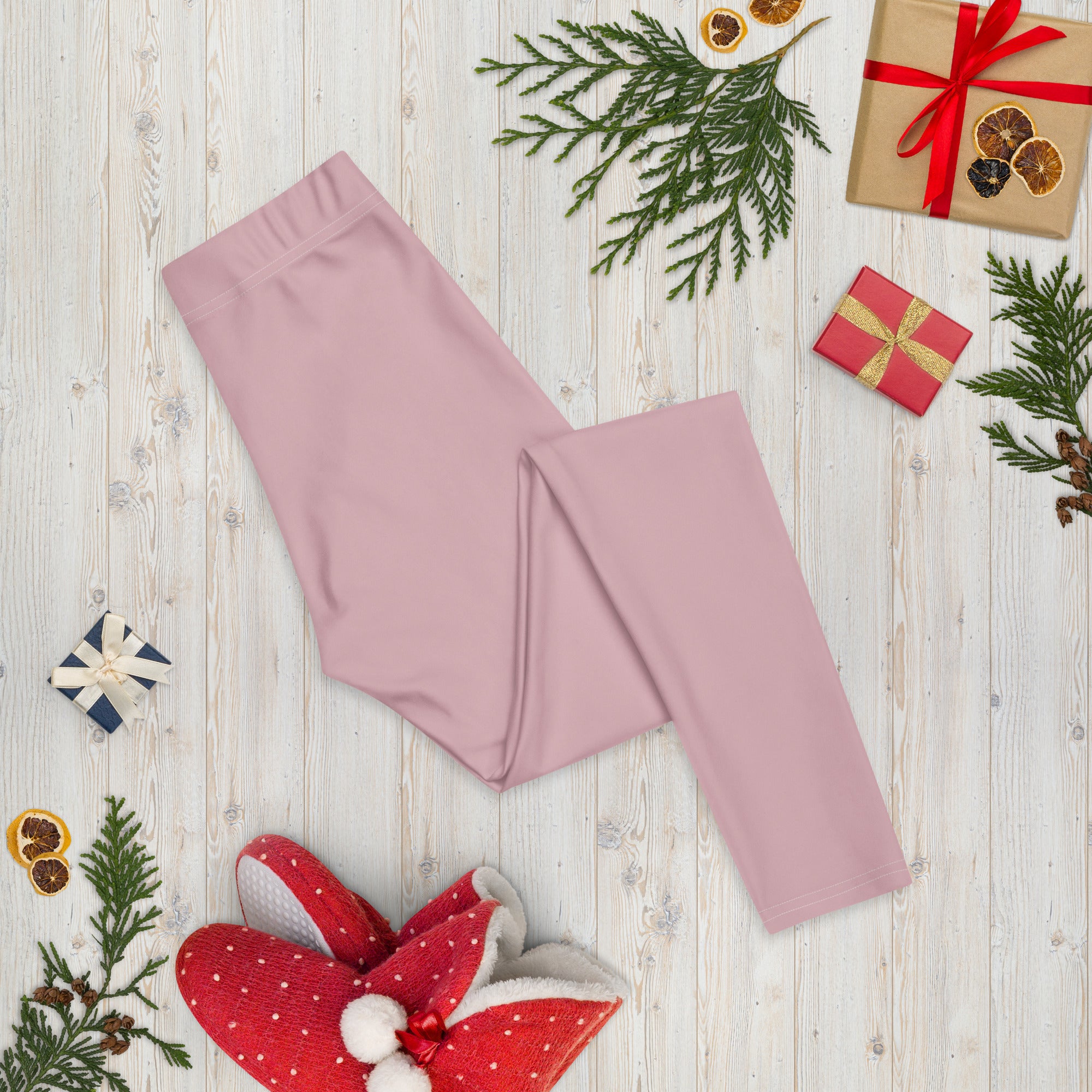 Solid Dusty Rose Kids Leggings | GearBunch