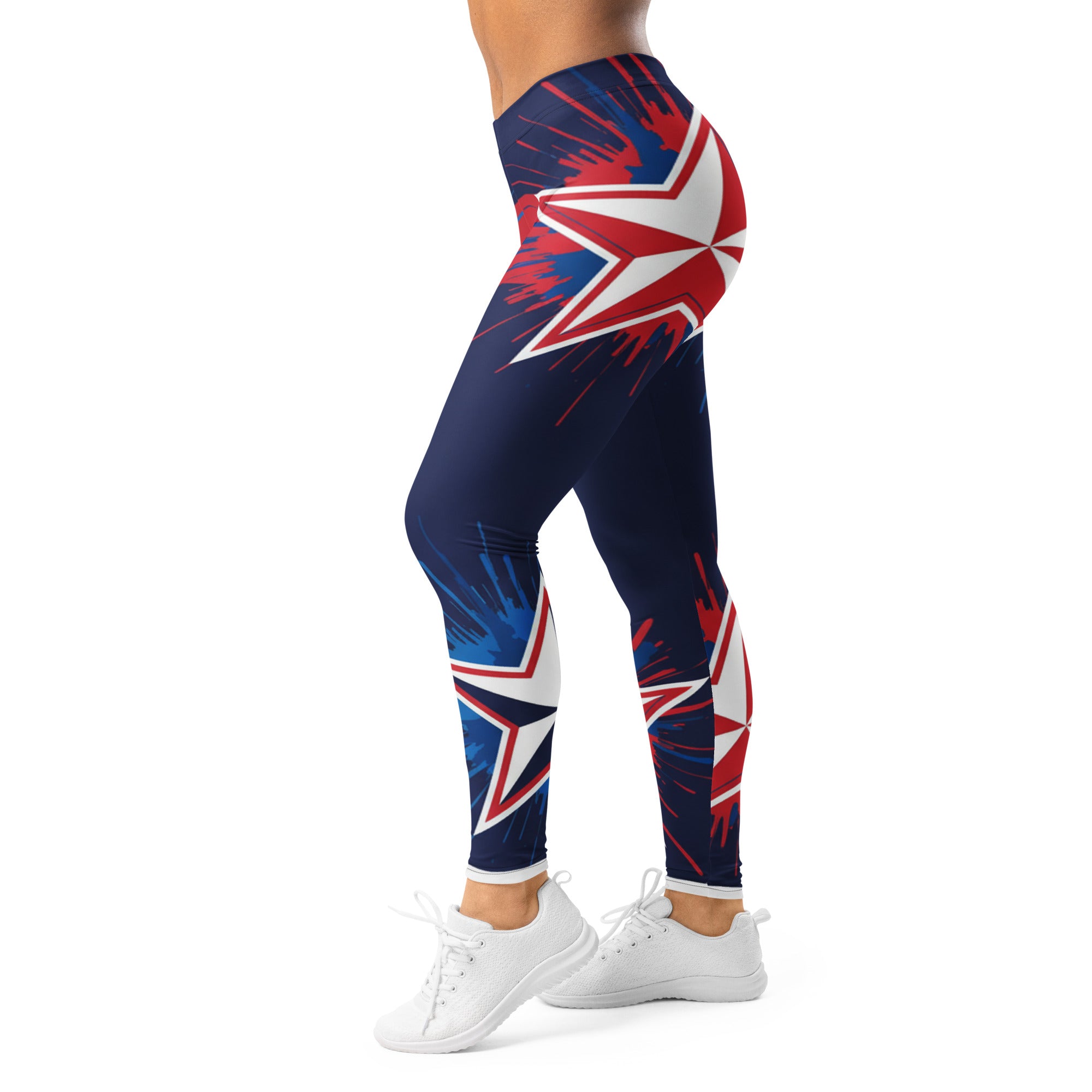 Women's american ink stars leggings front view