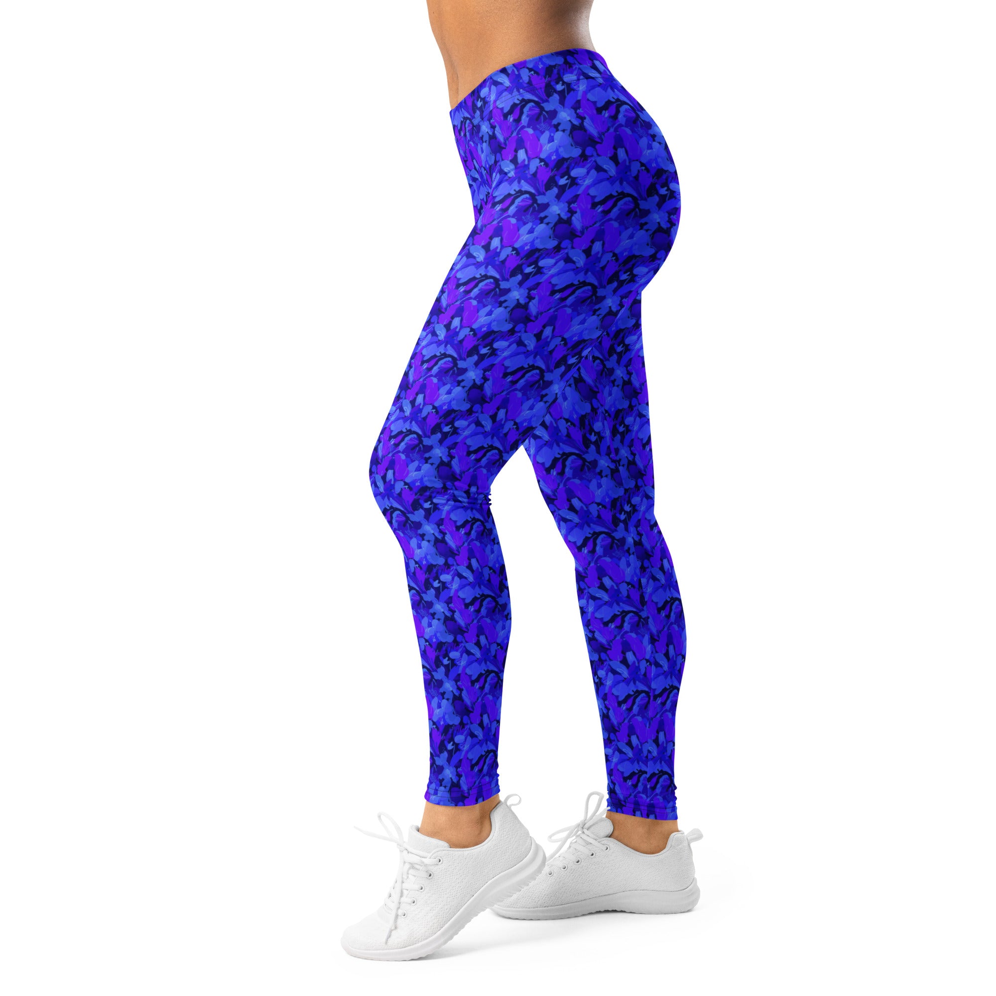 Women's abstract printed leggings front view