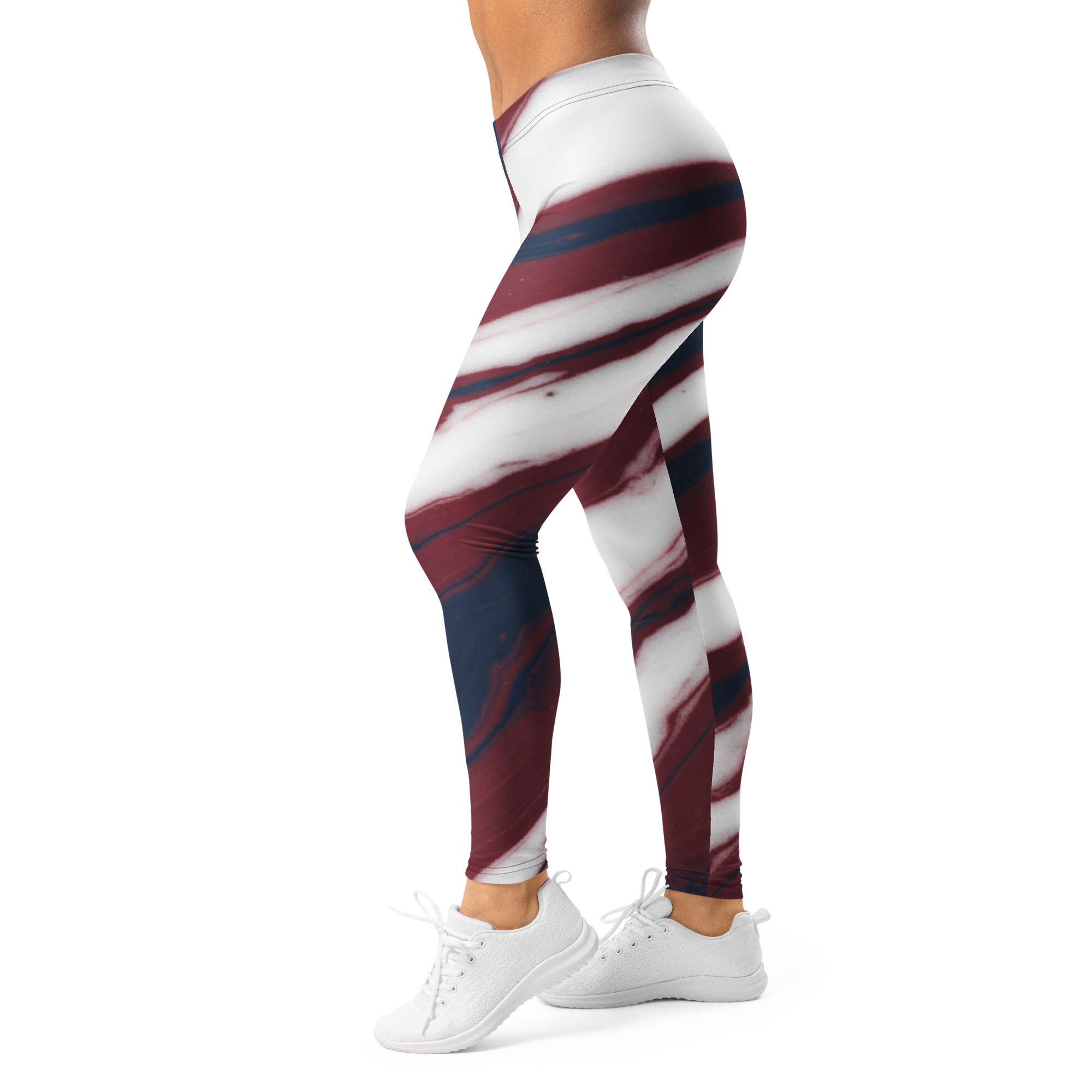 Women's American marble leggings front view