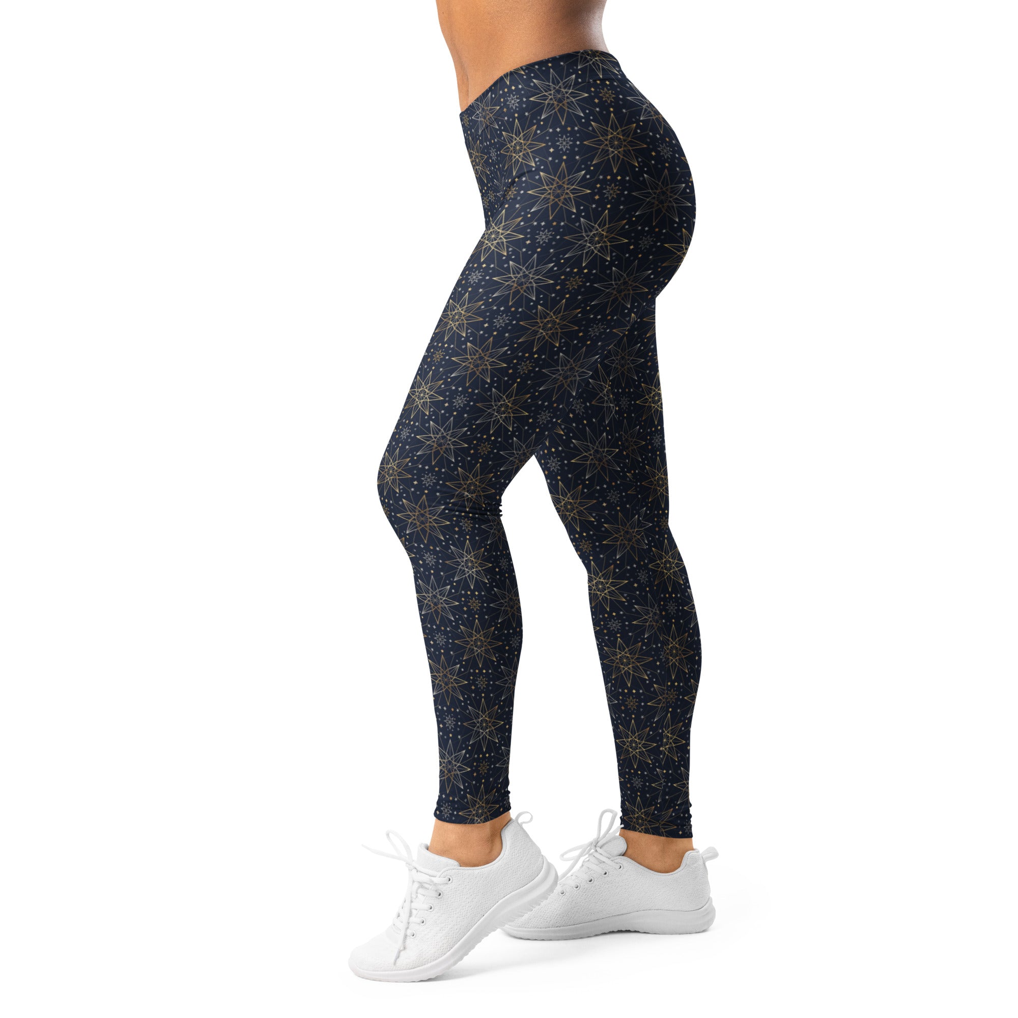 Women's Star of Bethlehem Geometric leggings front view