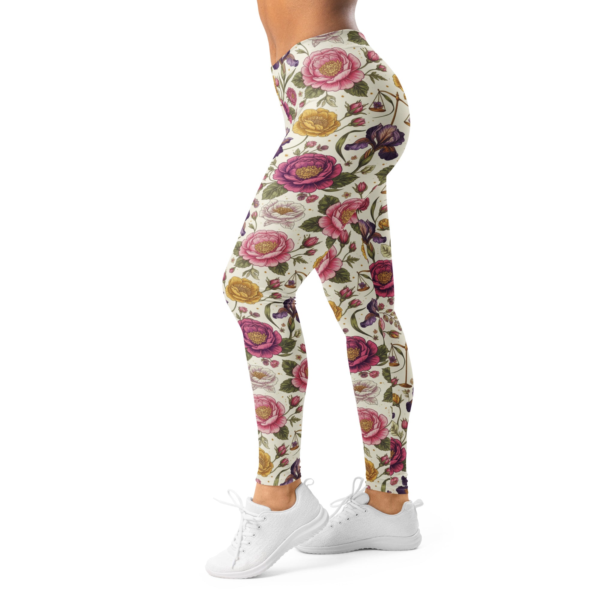 Libra Balance Floral Leggings | GearBunch