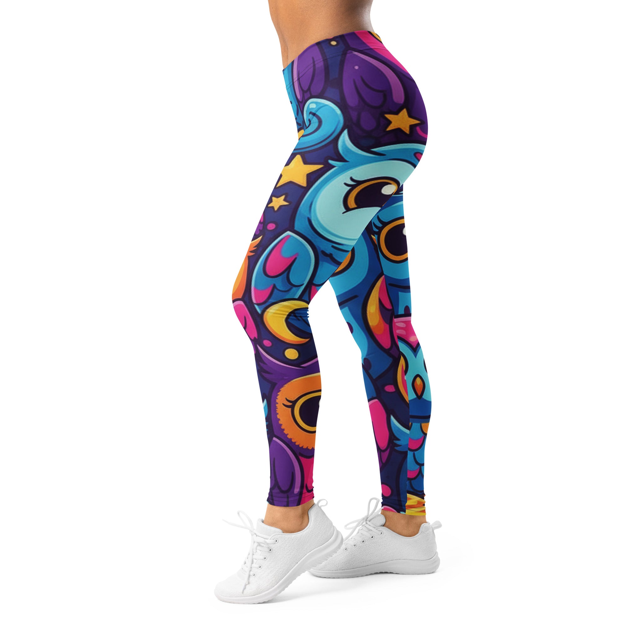 Vibrant Owl Night Leggings | GearBunch