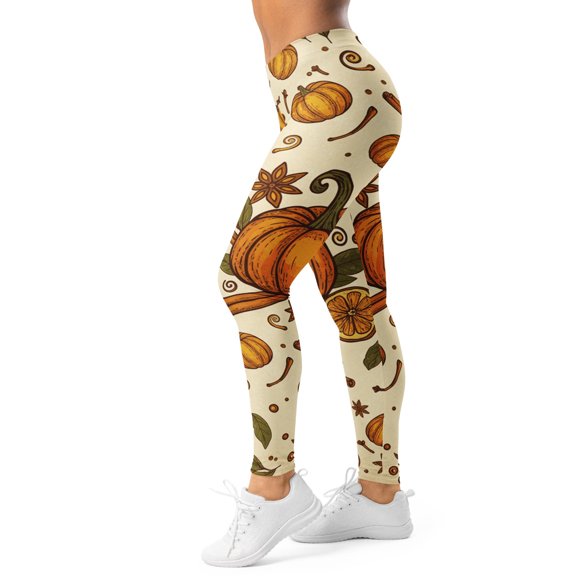 Pumpkin Spice Botanical Leggings | GearBunch