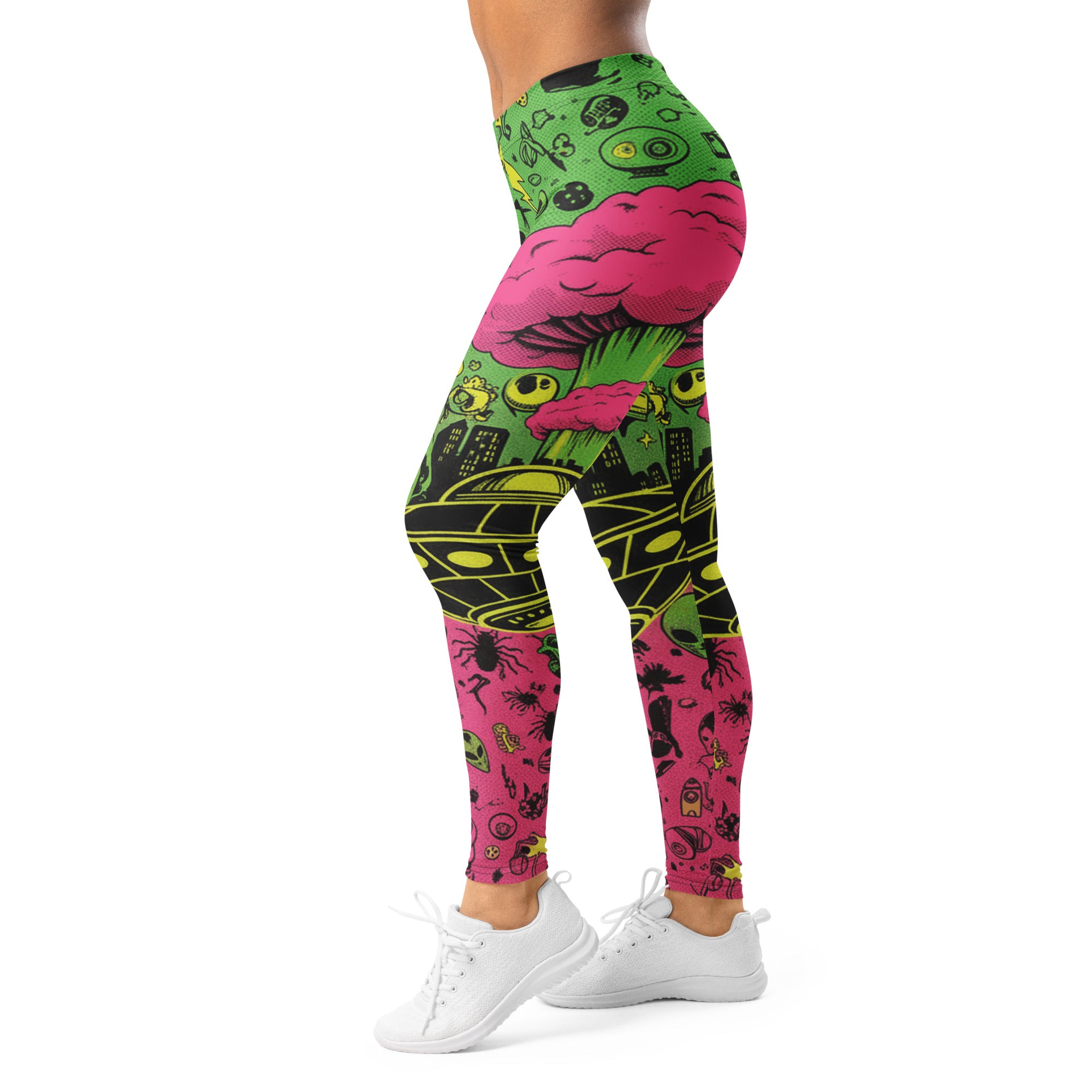 Drive-In Horror B-Movie Leggings | GearBunch