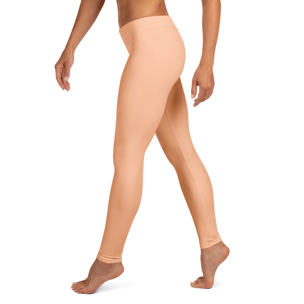 Solid Peach Fuzz Kids Leggings | GearBunch
