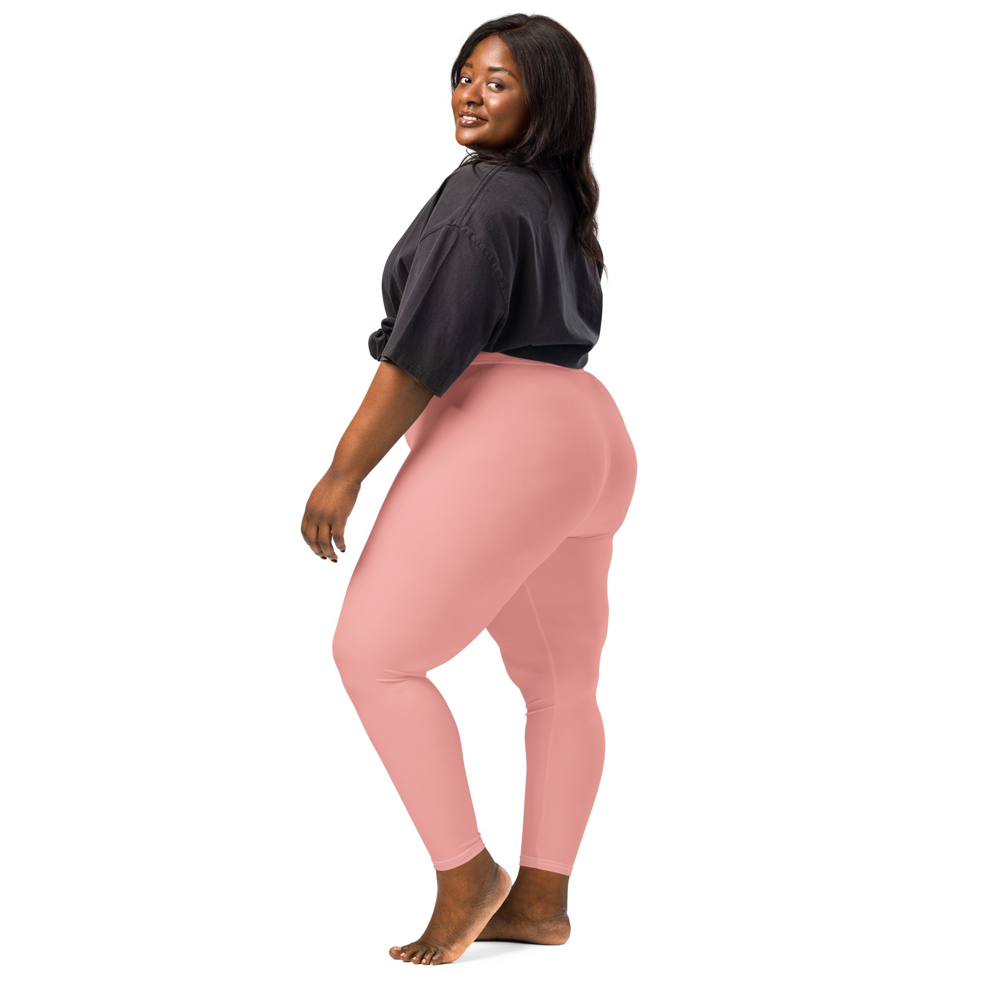 Solid Soft Coral Kids Leggings | GearBunch