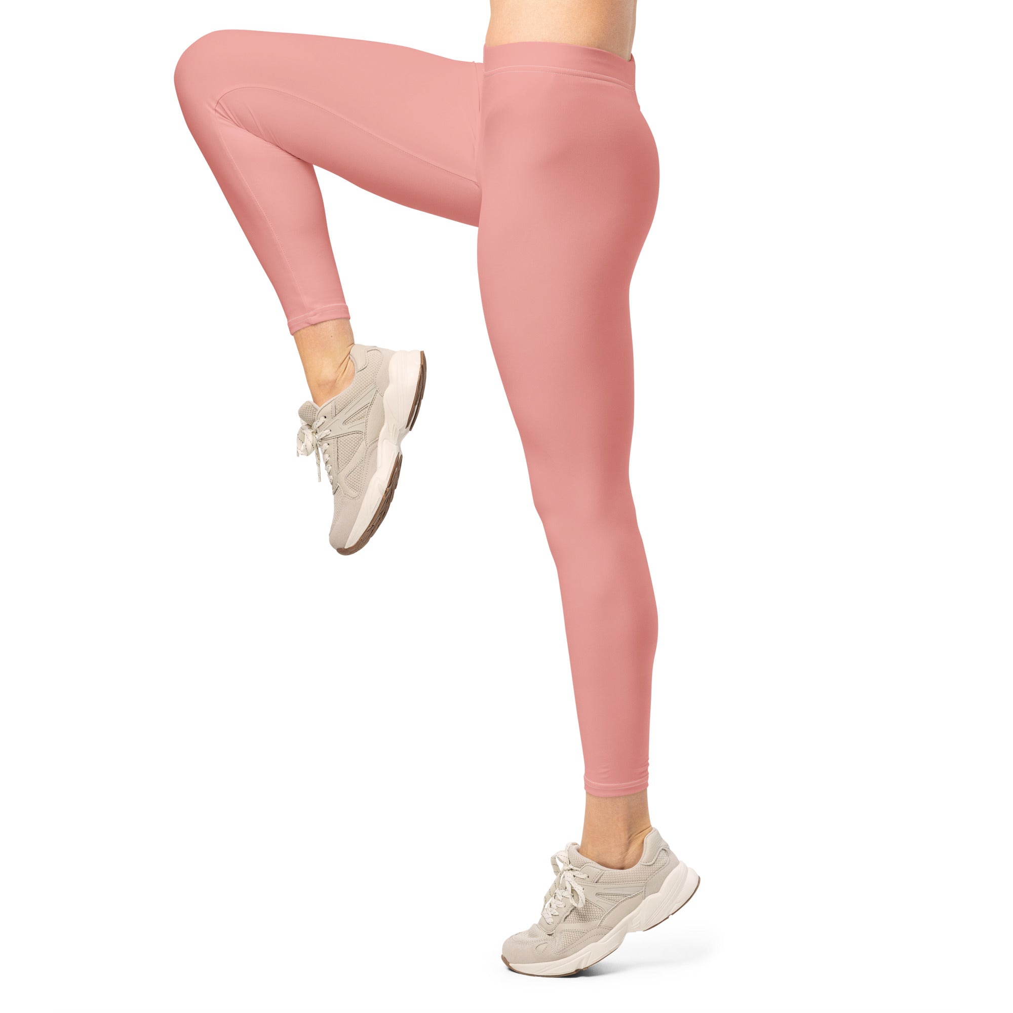 Solid Soft Coral Kids Leggings | GearBunch