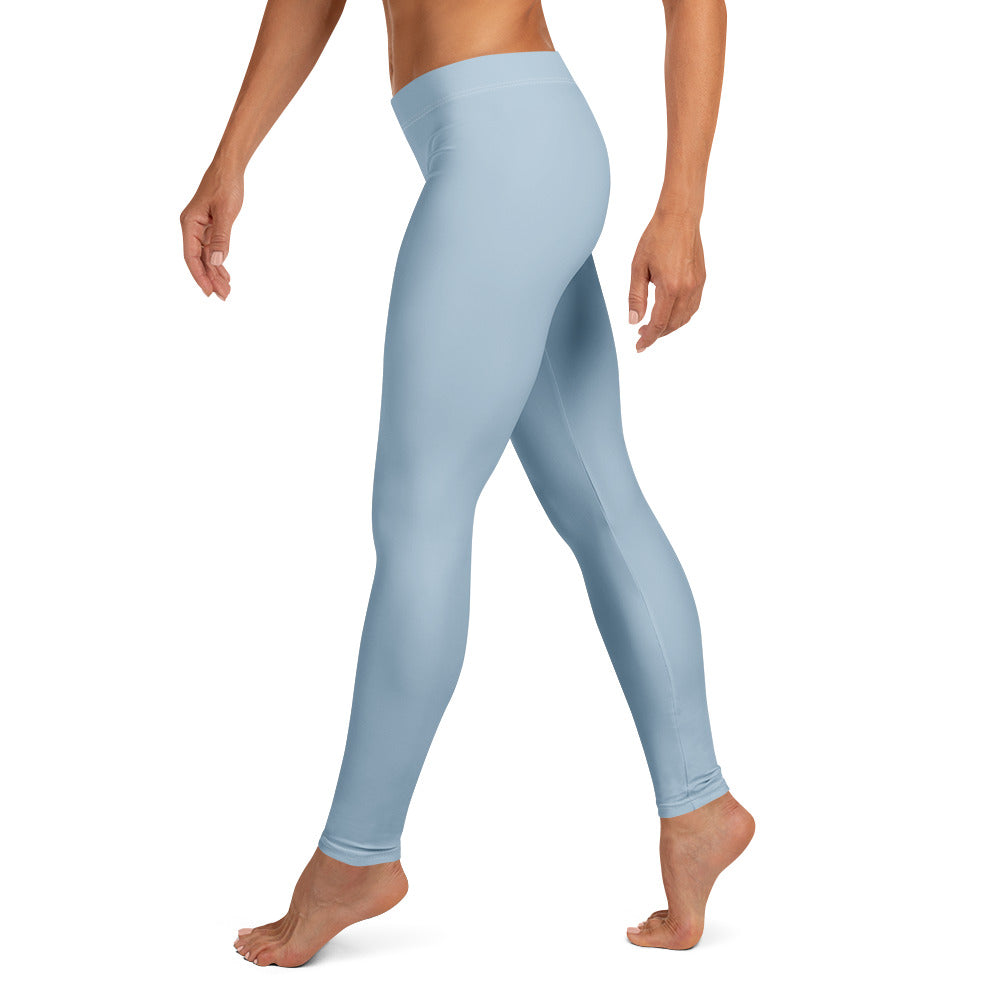 Solid Dusty Chambray Blue Kids Leggings | GearBunch