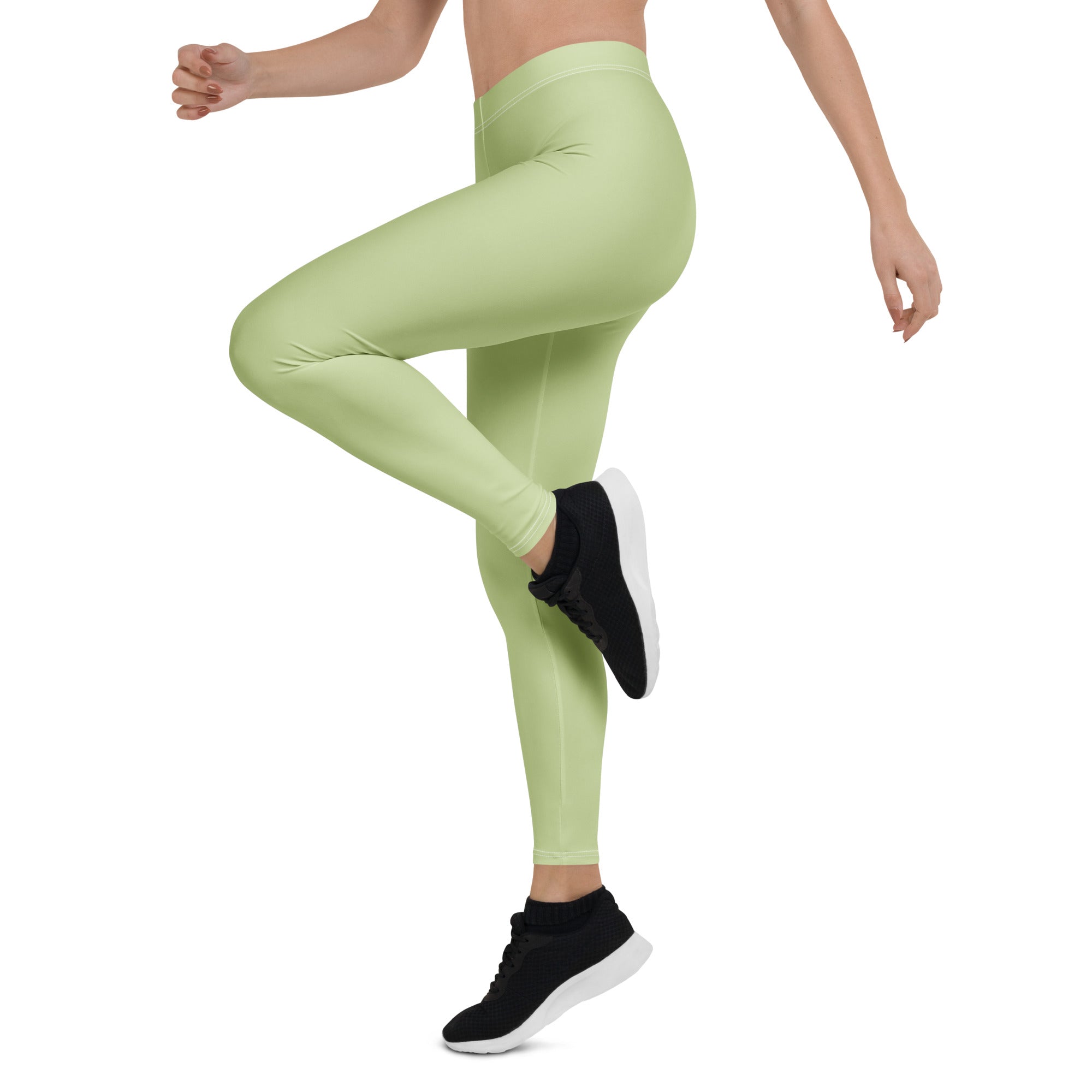 Solid Pistachio Kids Leggings | GearBunch