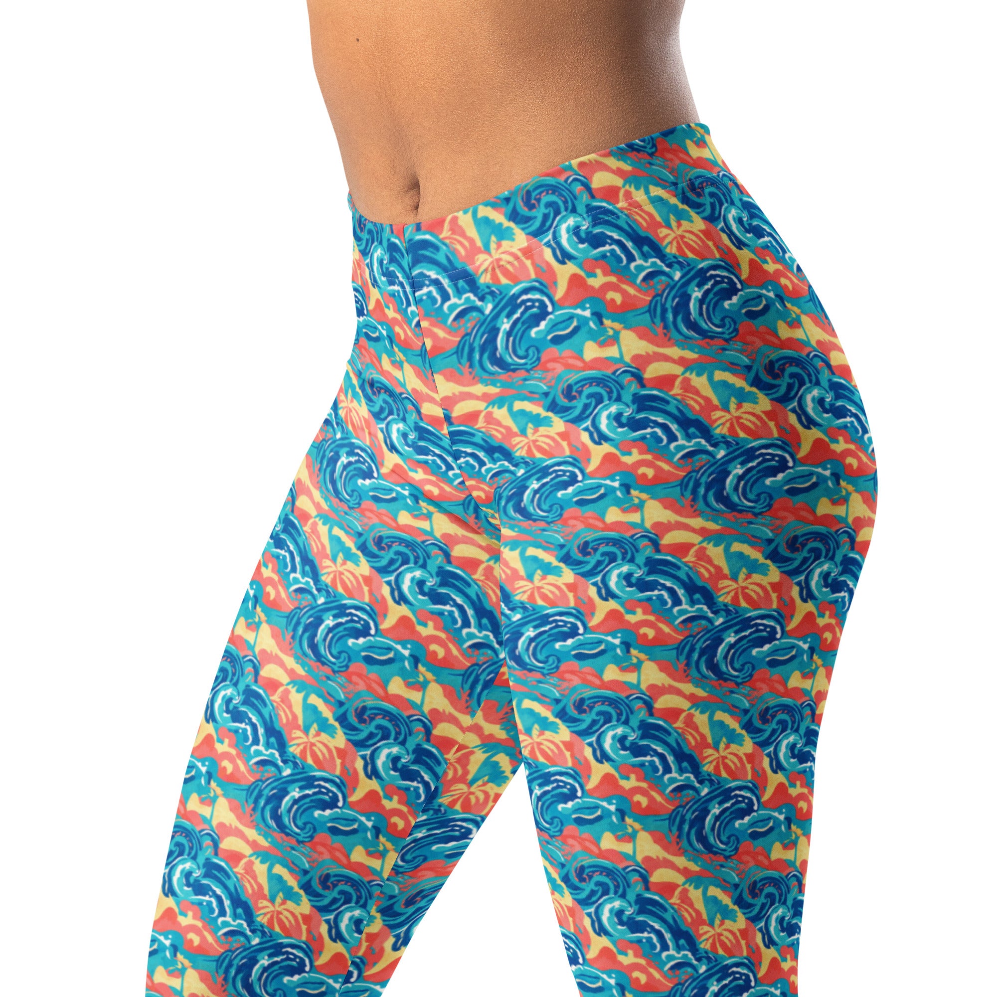 Coastal Vacation Landscape Leggings | GearBunch