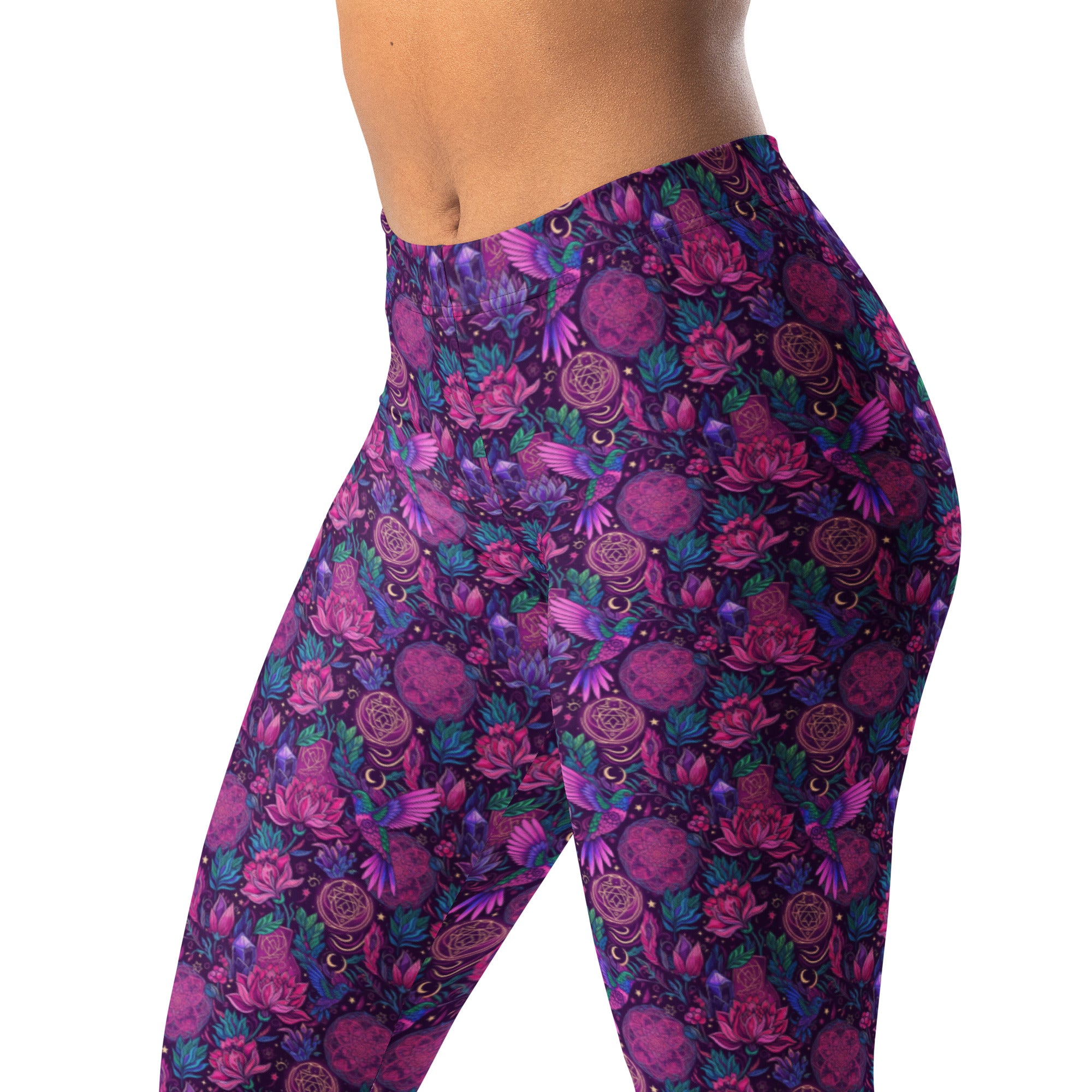 Hummingbird Divination Art Leggings | GearBunch