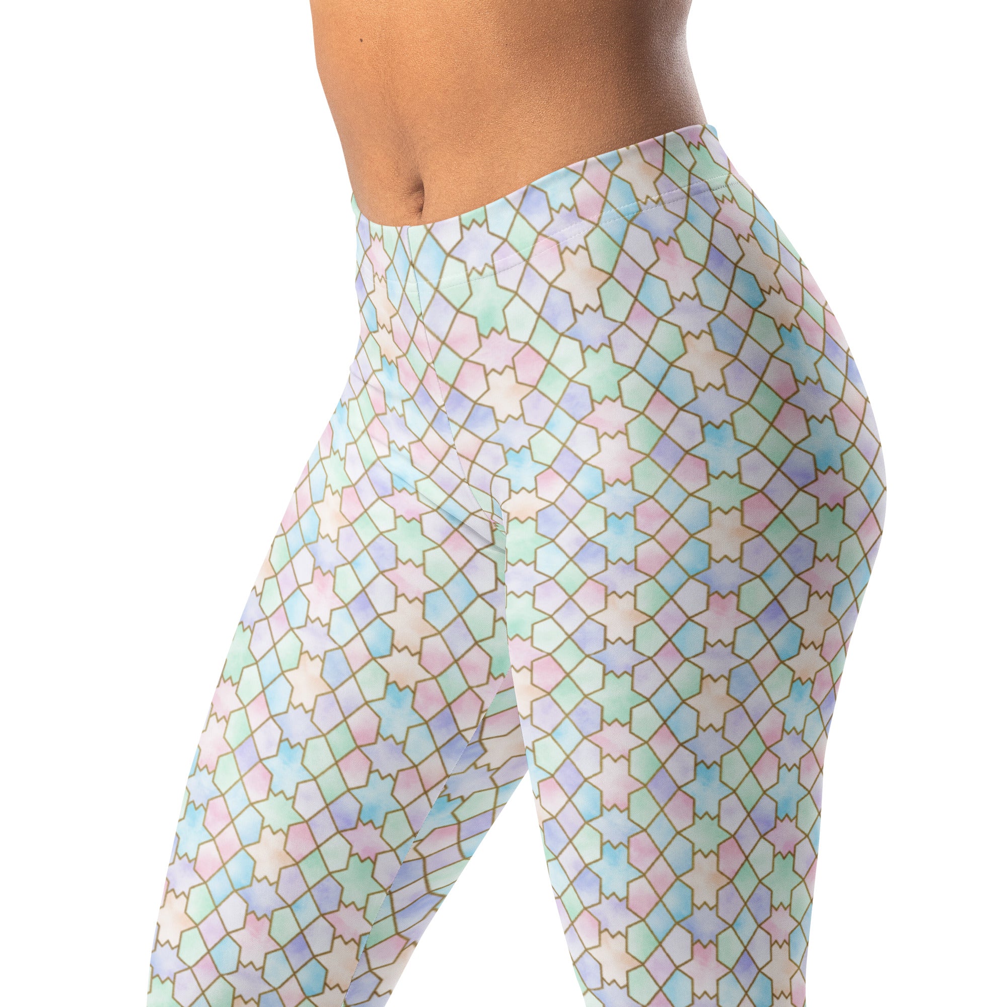 Pastel Rainbow Arabic Leggings | GearBunch