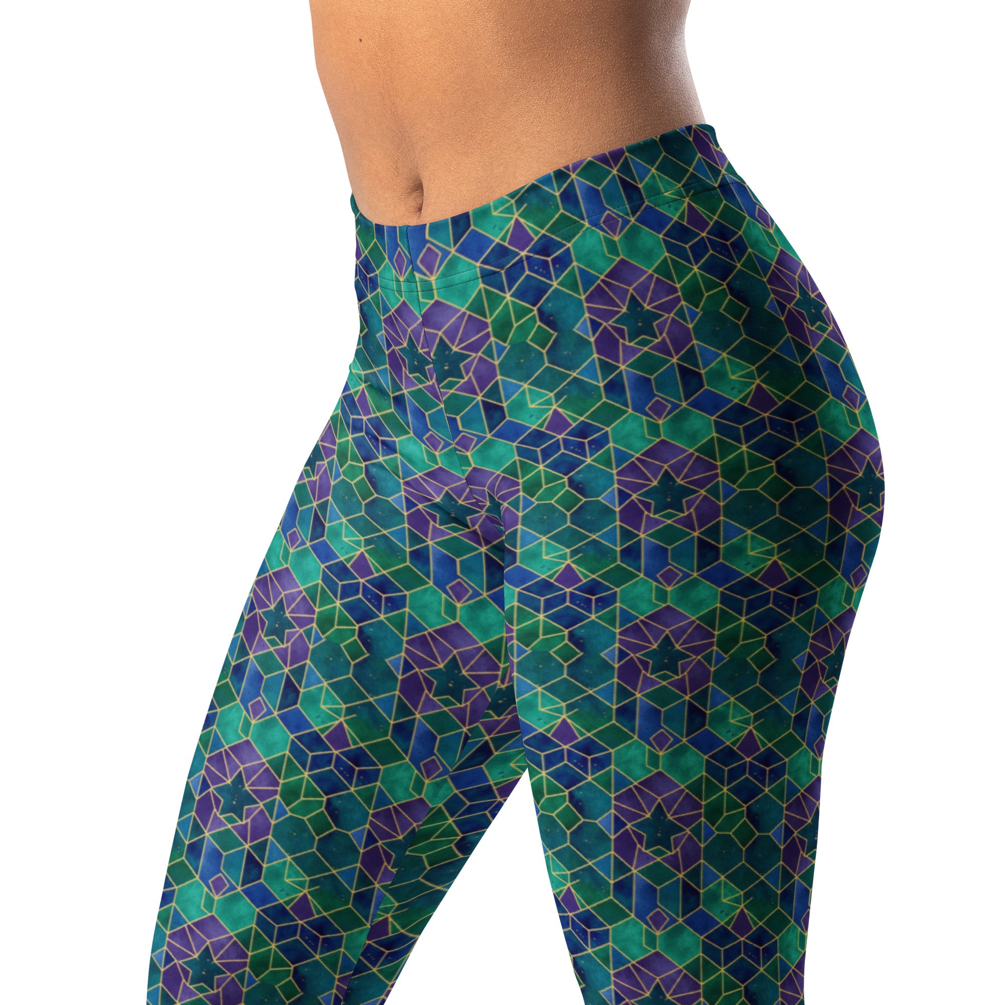 Arabic Peacock Plume Leggings | GearBunch