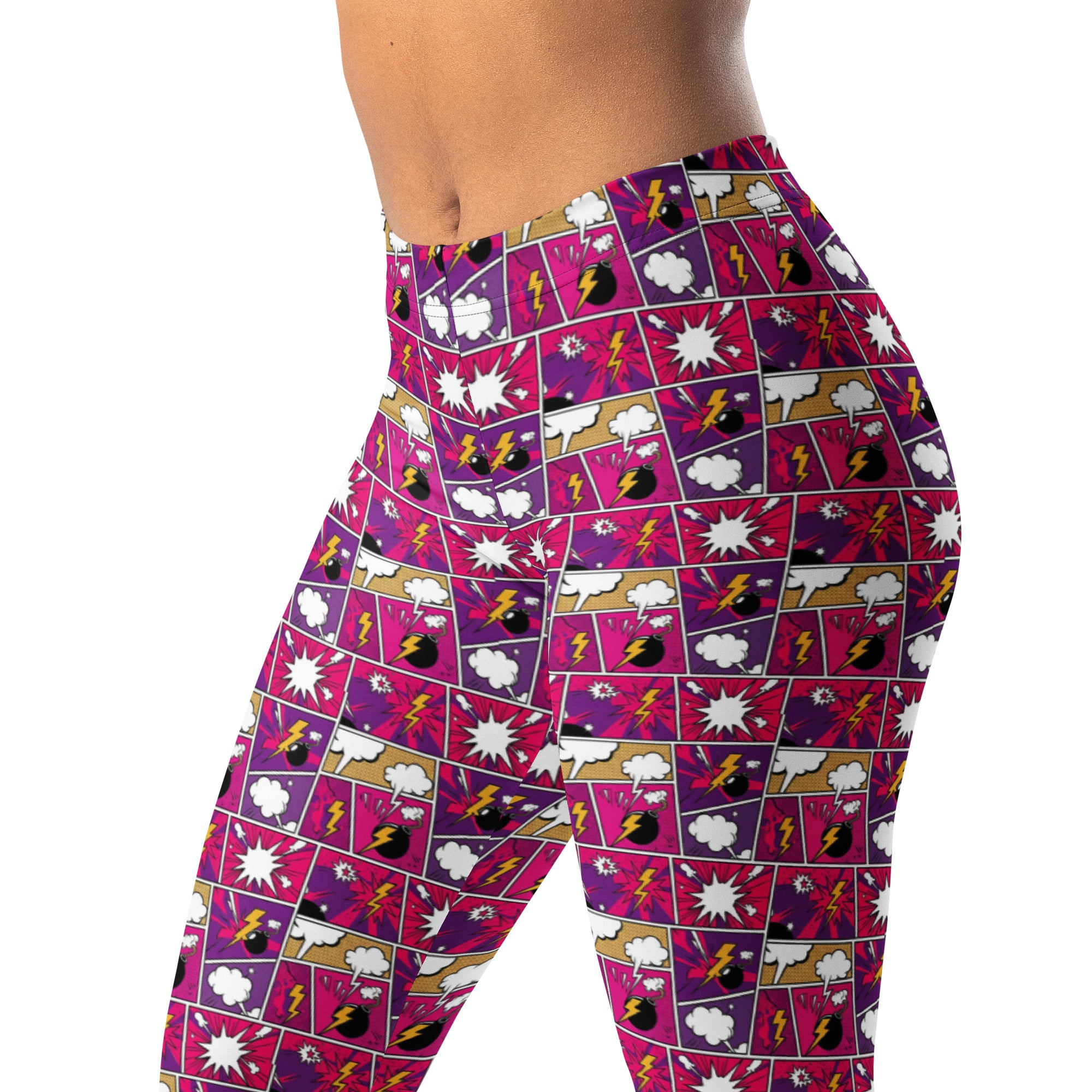 Comic Strip Girl Power Leggings | GearBunch