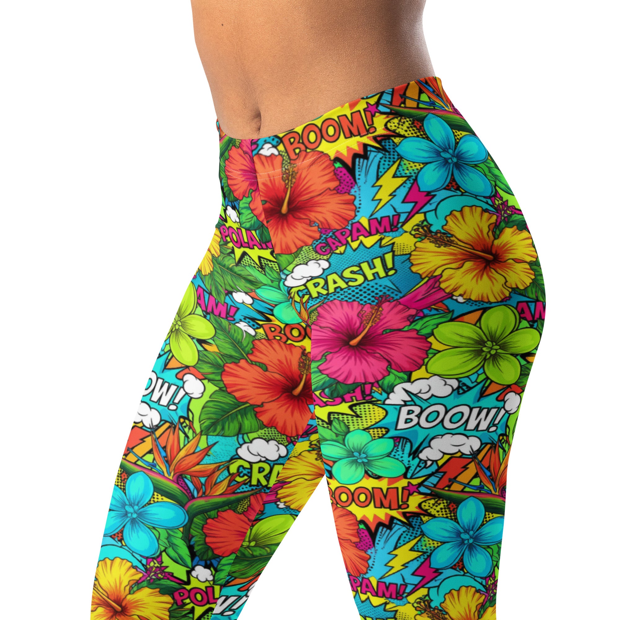 Comic Pop Tropical Leggings | GearBunch