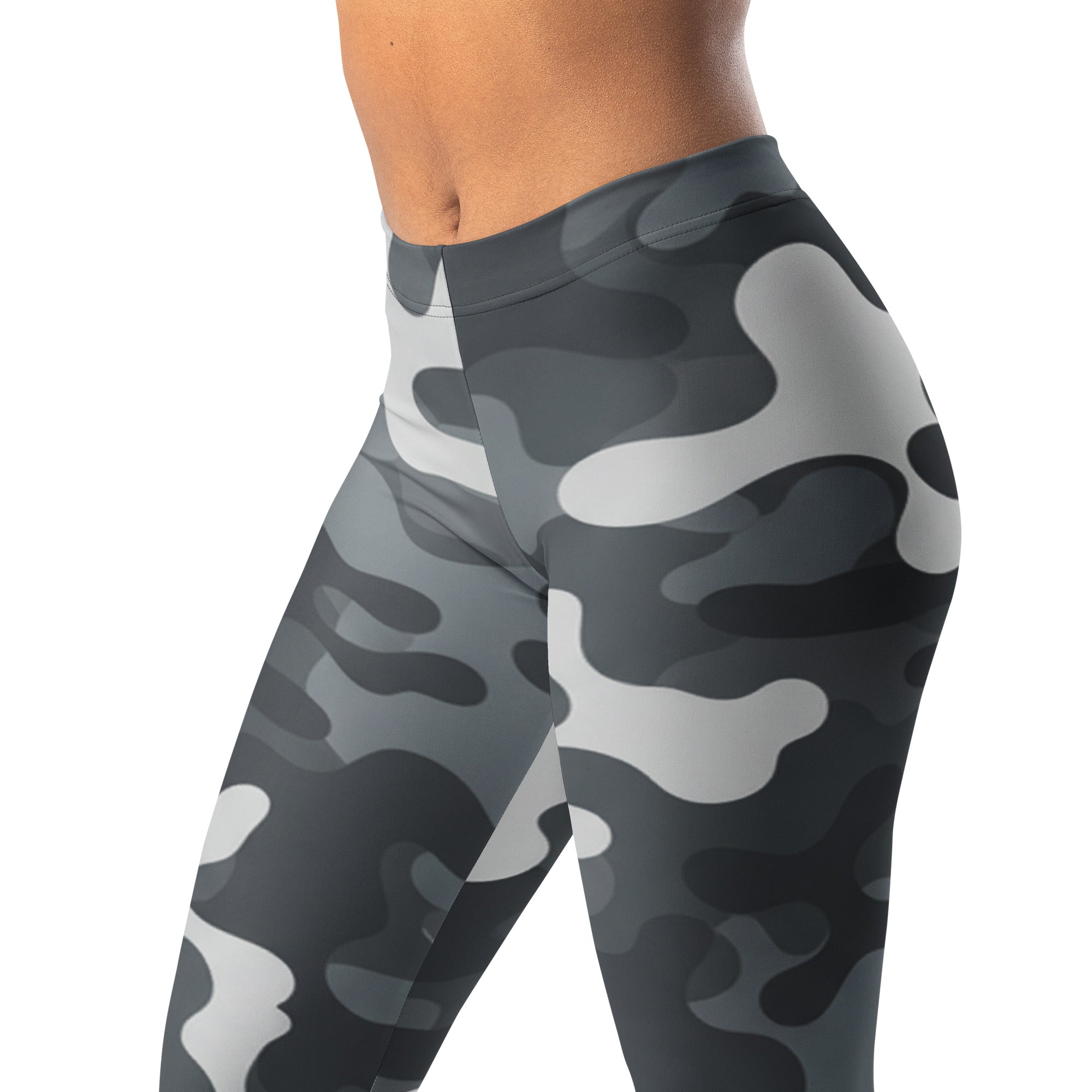 Charcoal Steel Camo Leggings | GearBunch