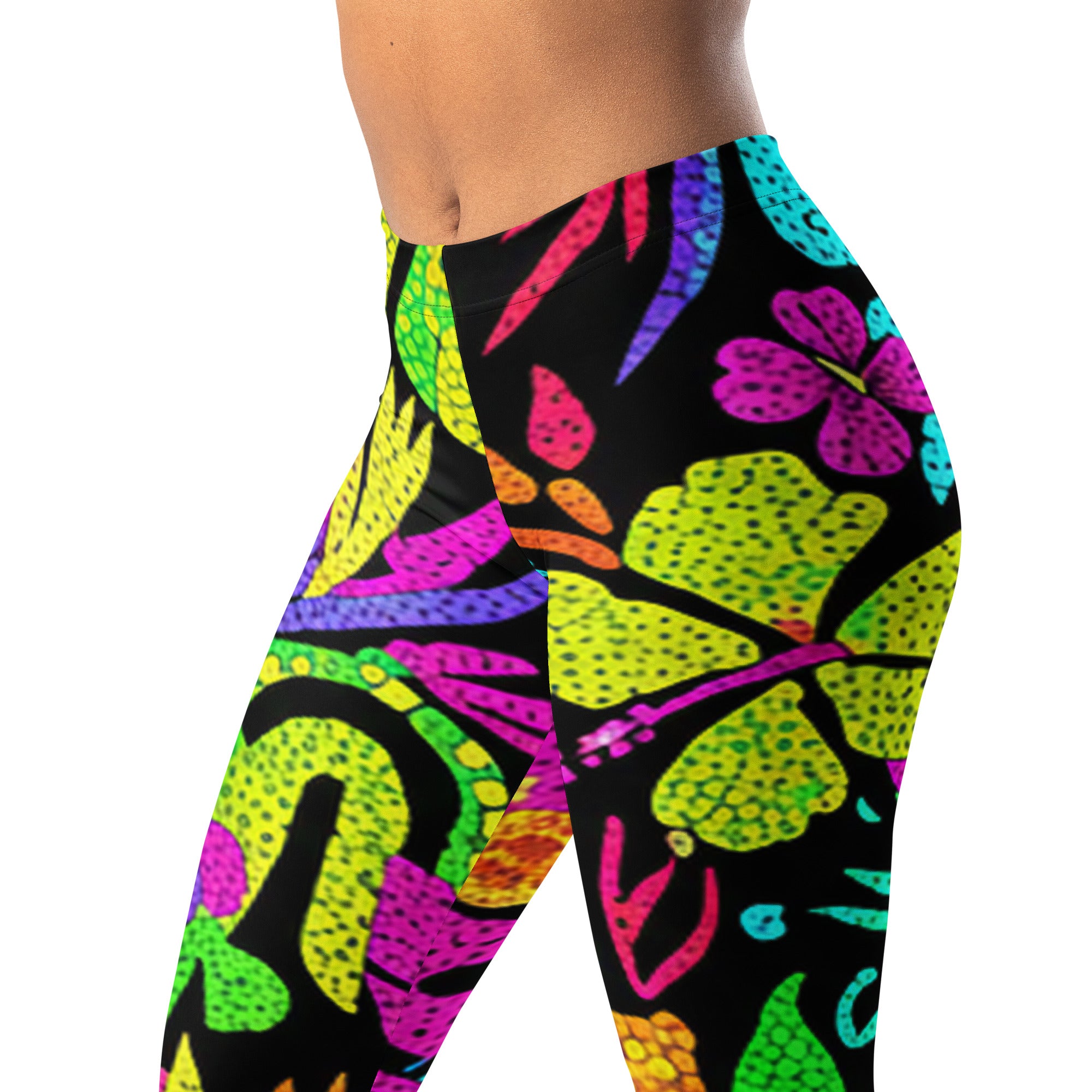 Rainbow Tropical Paillette Leggings | GearBunch