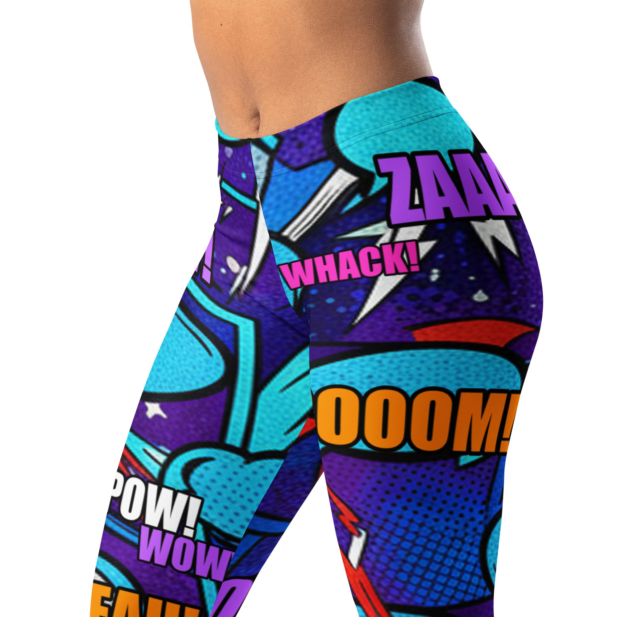 Comic Strip Space Battle Leggings | GearBunch