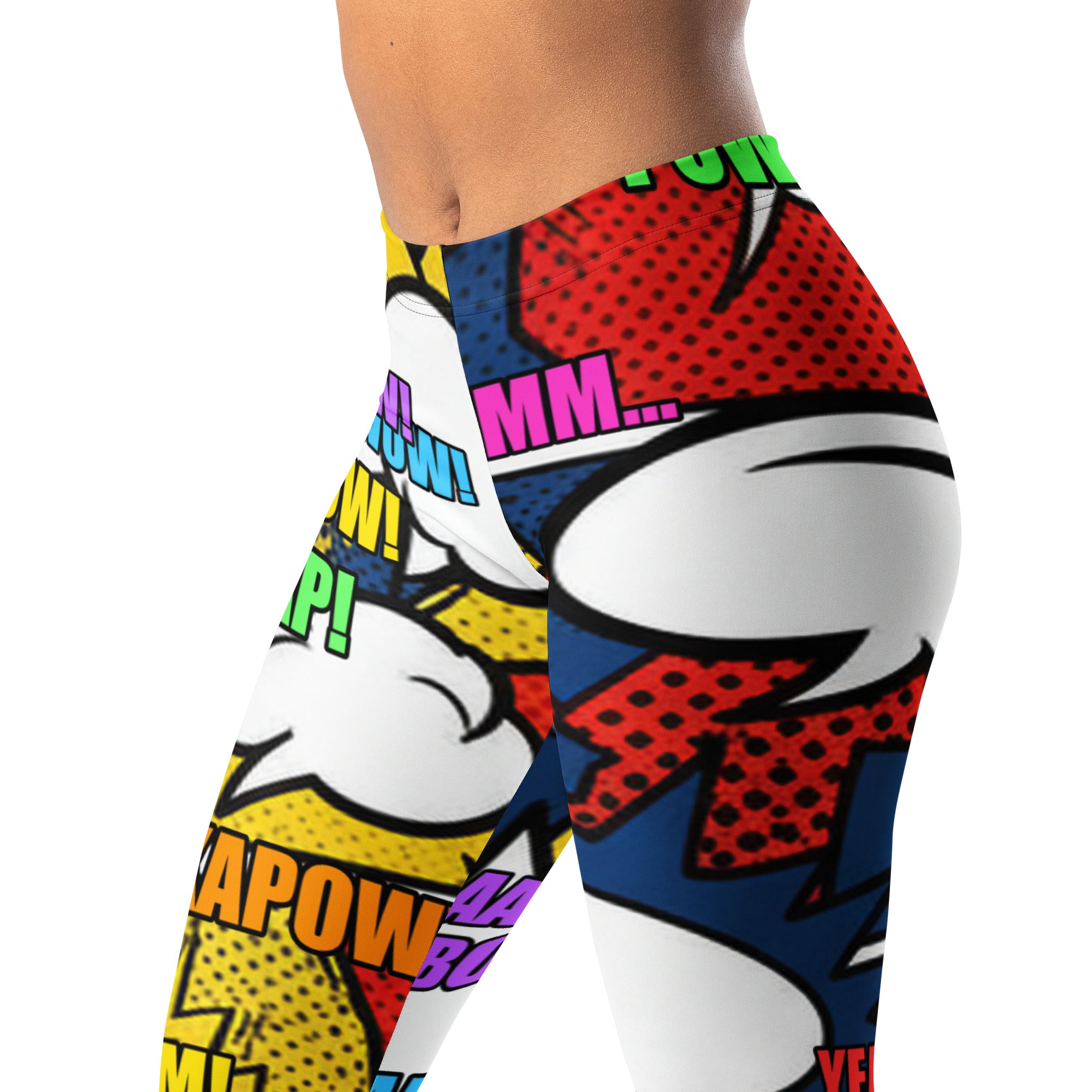 Comic Strip Thunder Punch Leggings | GearBunch