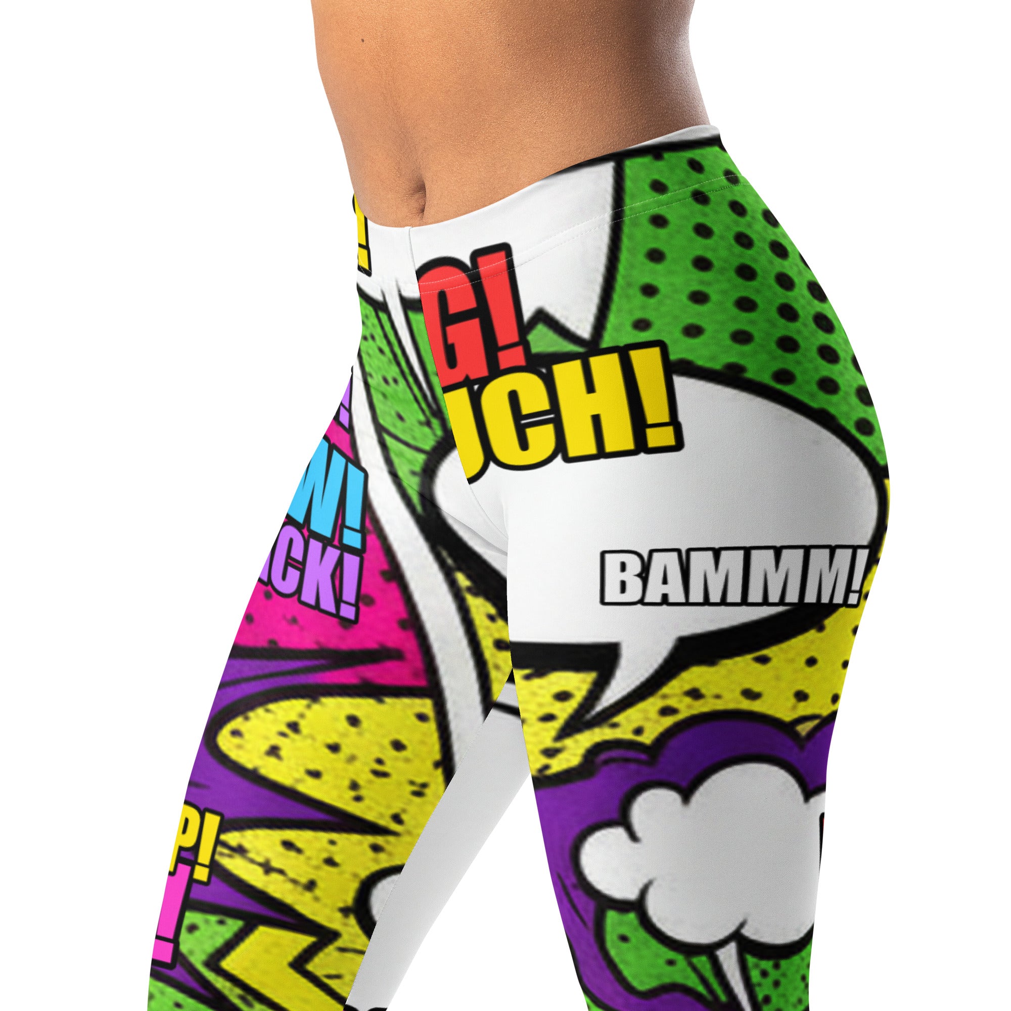 Comic Strip Neon Villain Leggings | GearBunch