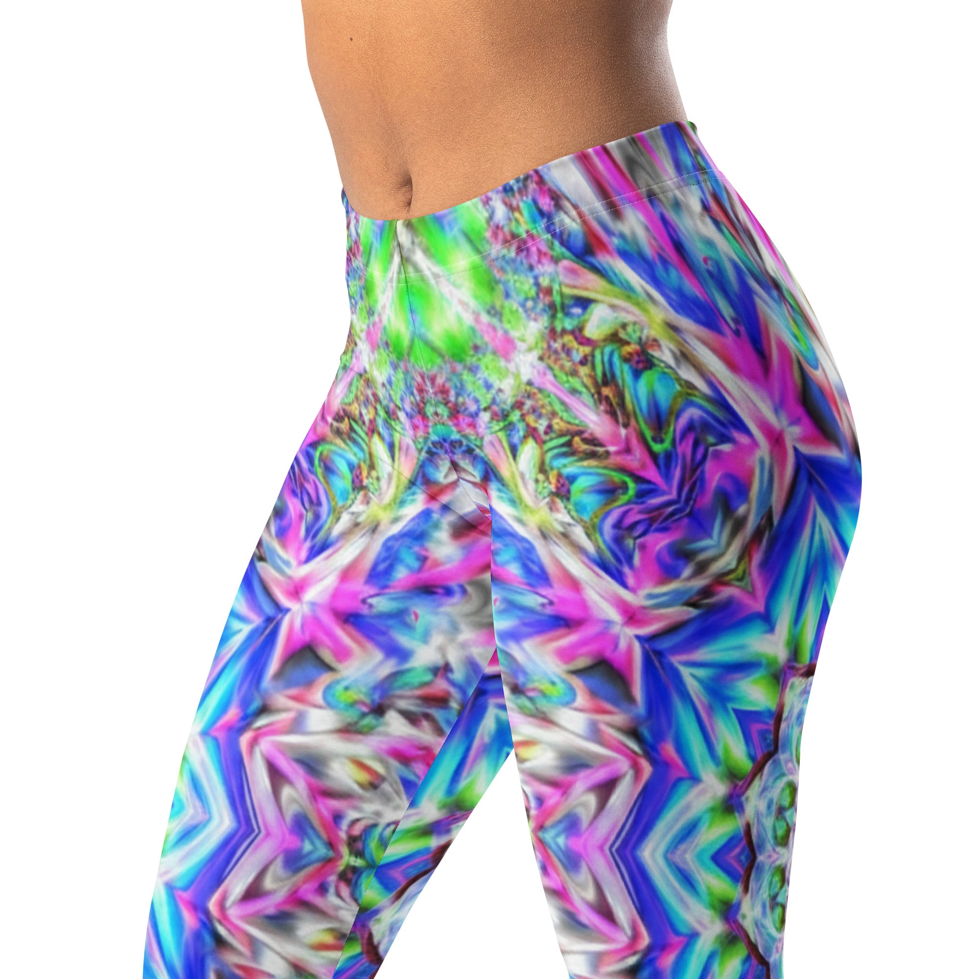 Psychedelic Chrome Spectrum Leggings | GearBunch
