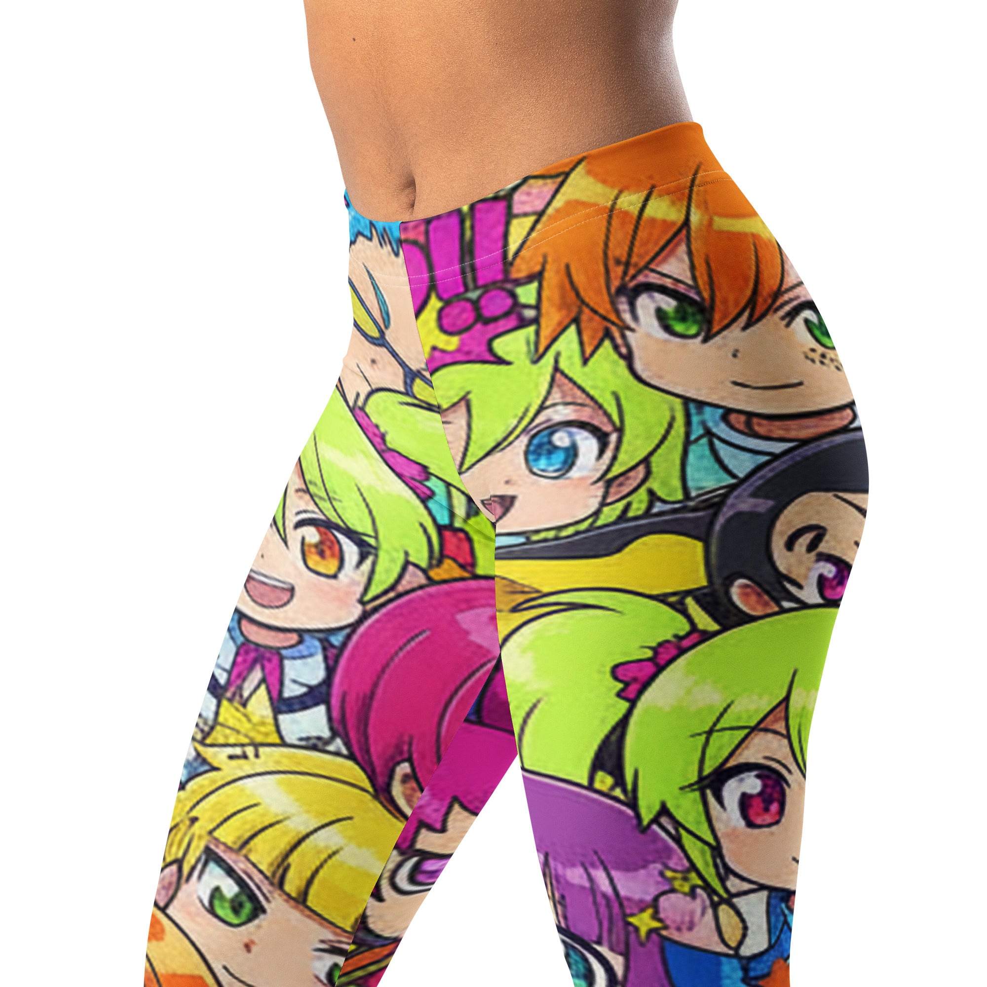 Anime Collage Chibi Party Leggings | GearBunch