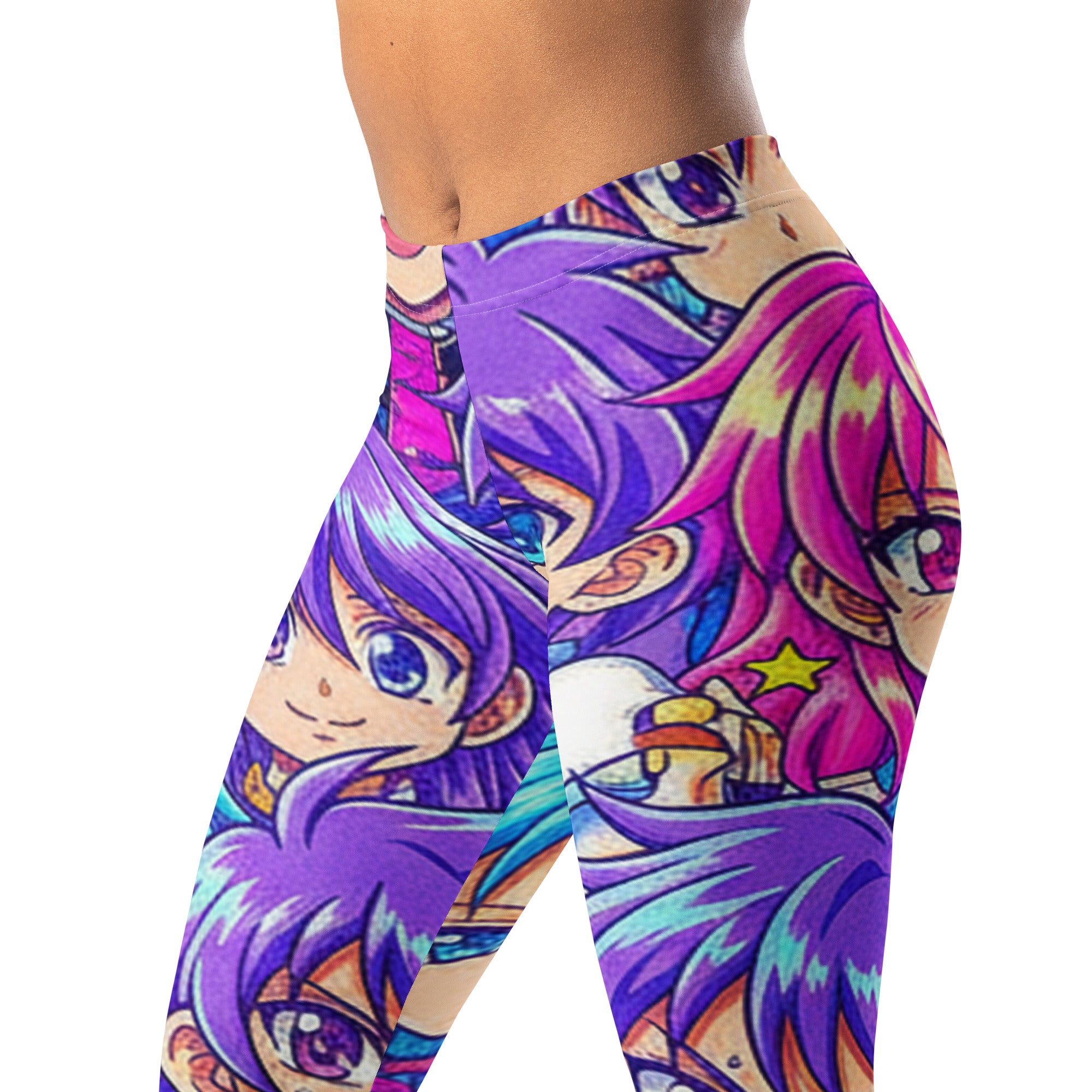 Anime Collage Galaxy Hero Leggings | GearBunch