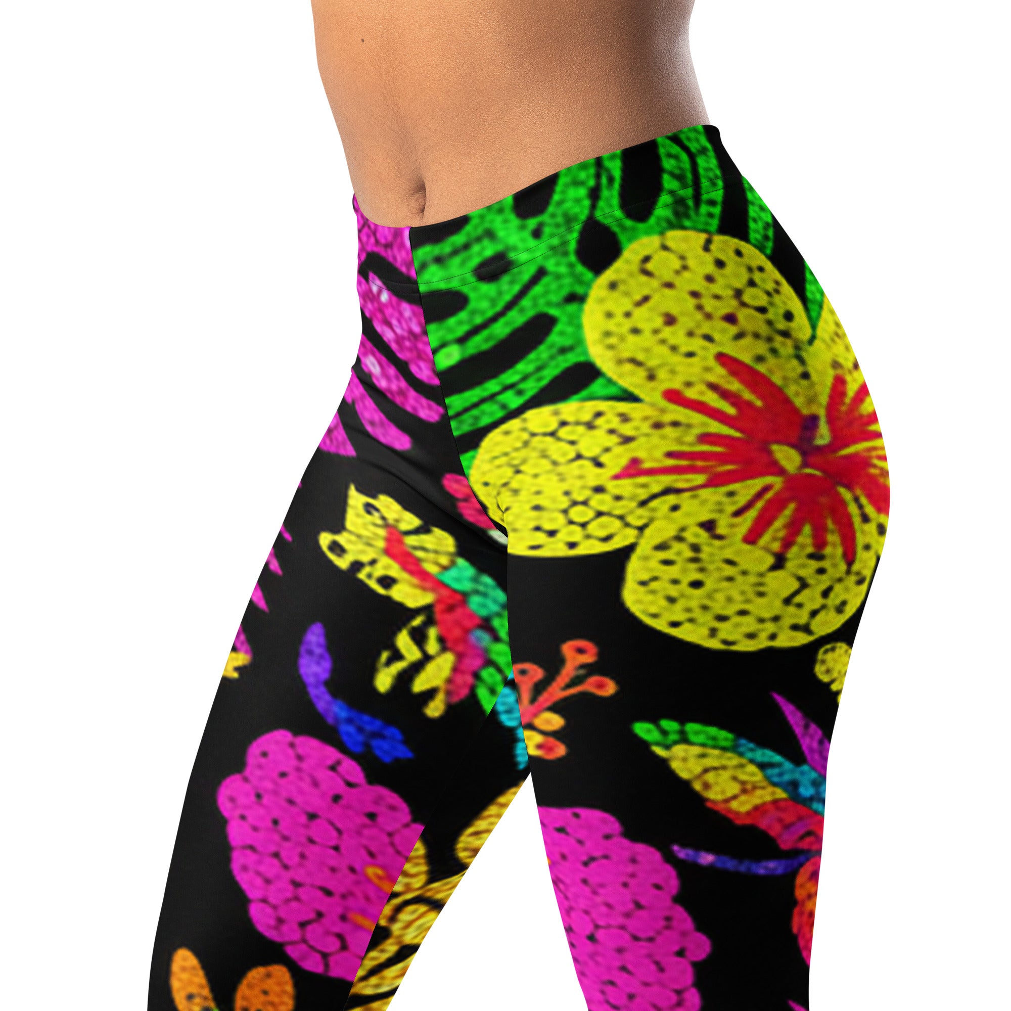 Rainbow Tropical Paillette Leggings | GearBunch