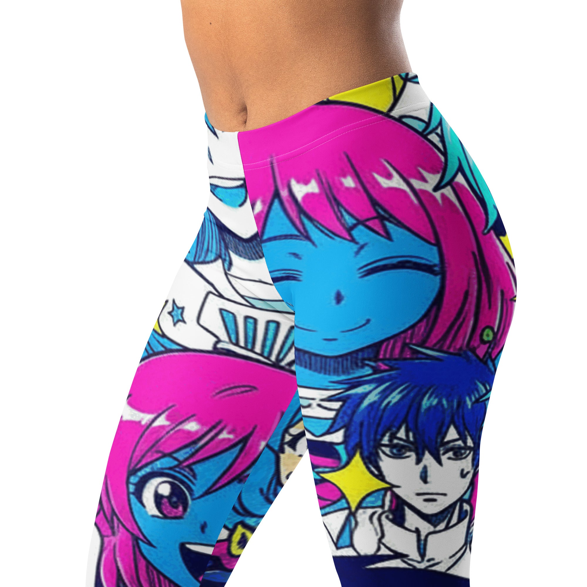 Anime Collage Neon Tokyo Leggings | GearBunch