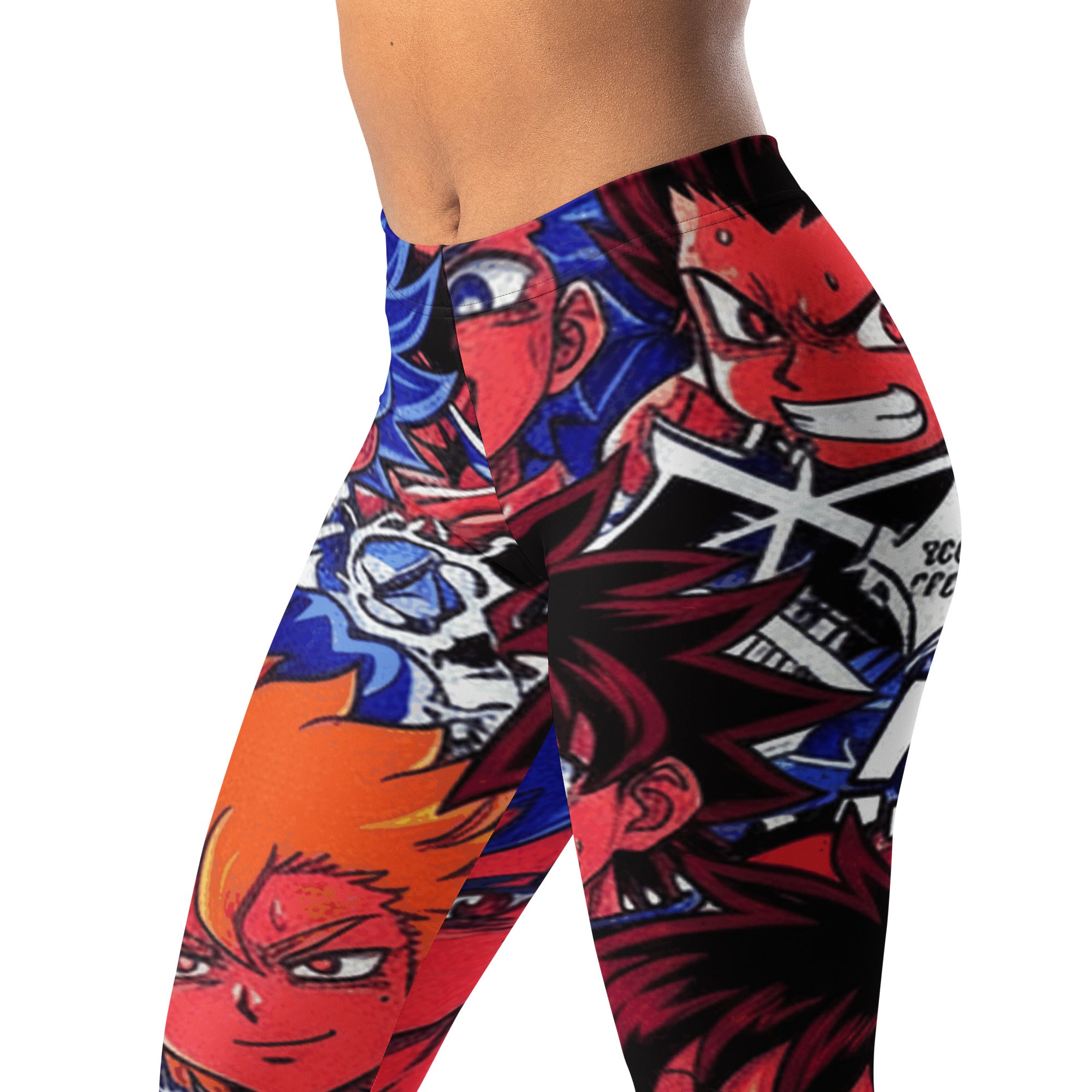 Anime Collage Dark Shonen Leggings | GearBunch