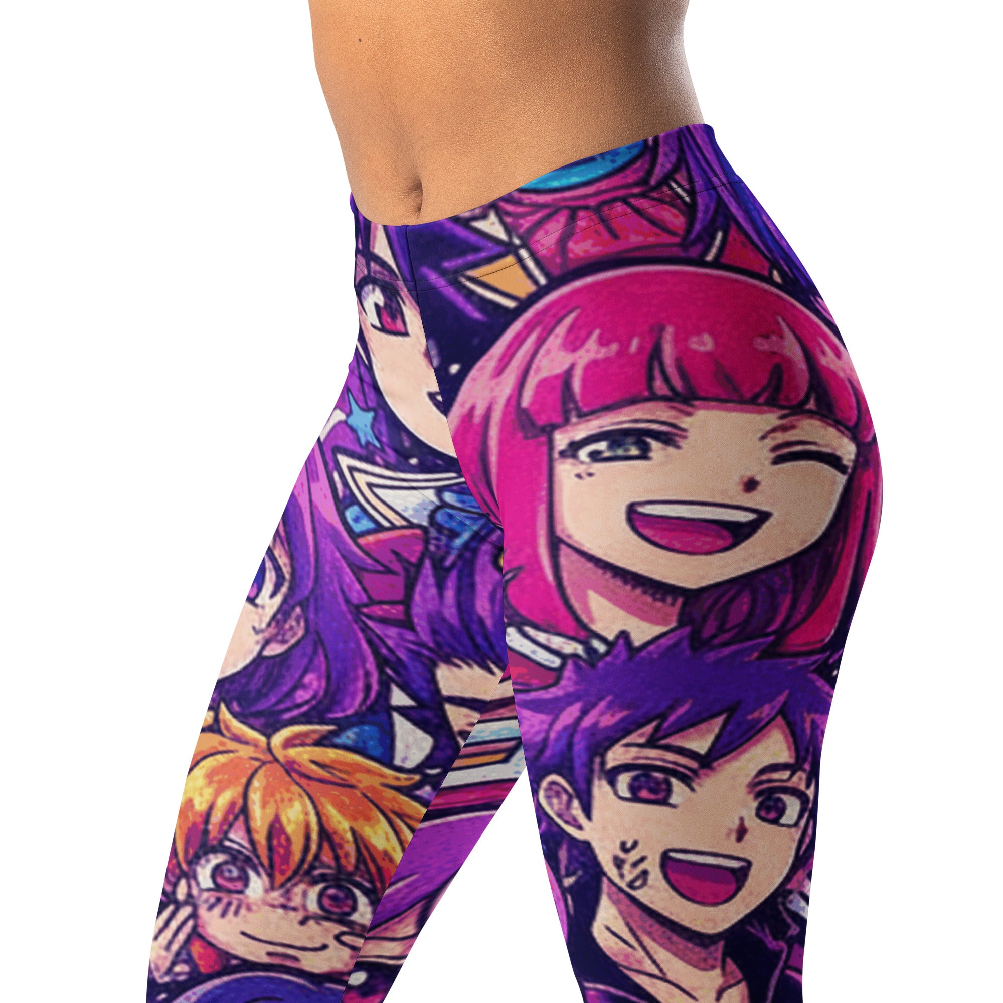 Anime Collage Galaxy Hero Leggings | GearBunch