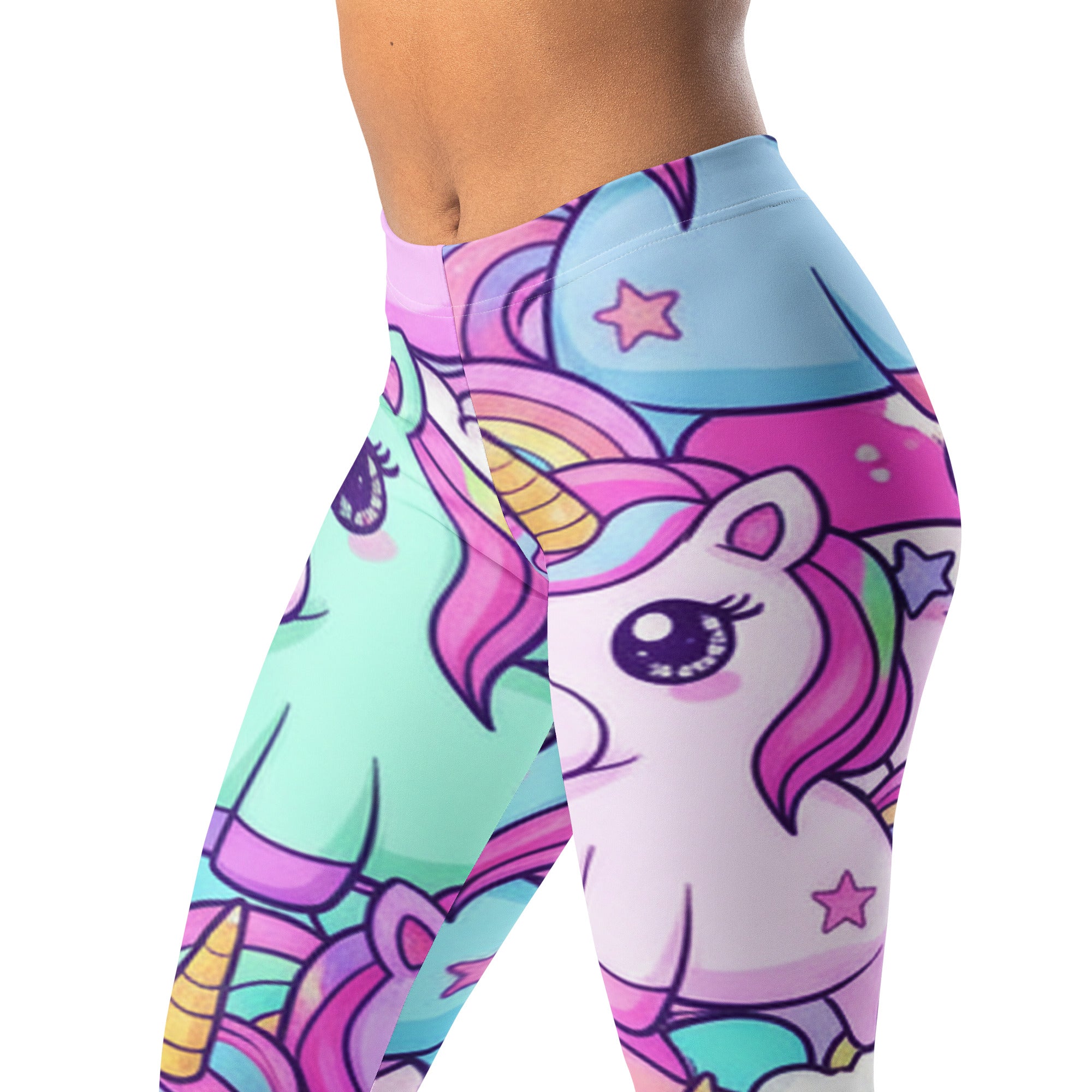 Vibrant Unicorn Rainbow Party Leggings | GearBunch
