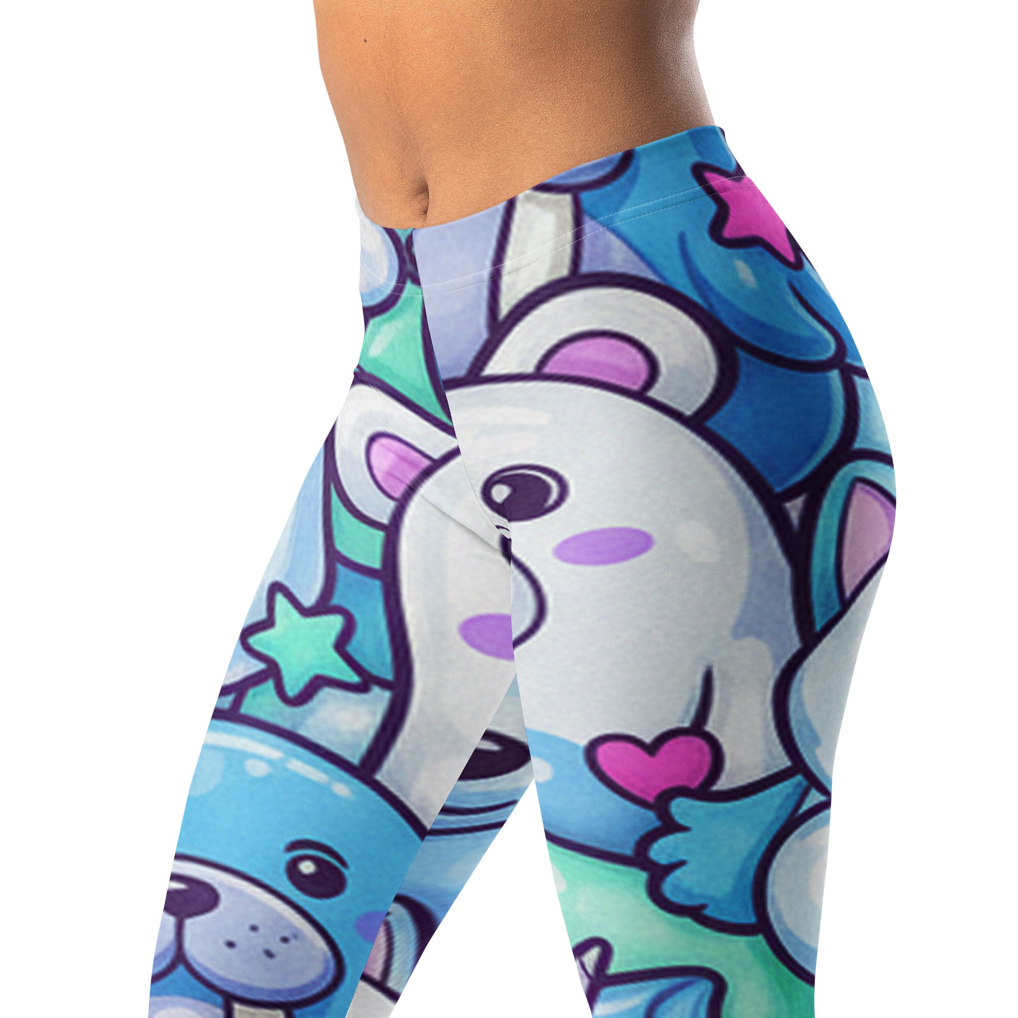 Vibrant Arctic Friends Leggings | GearBunch