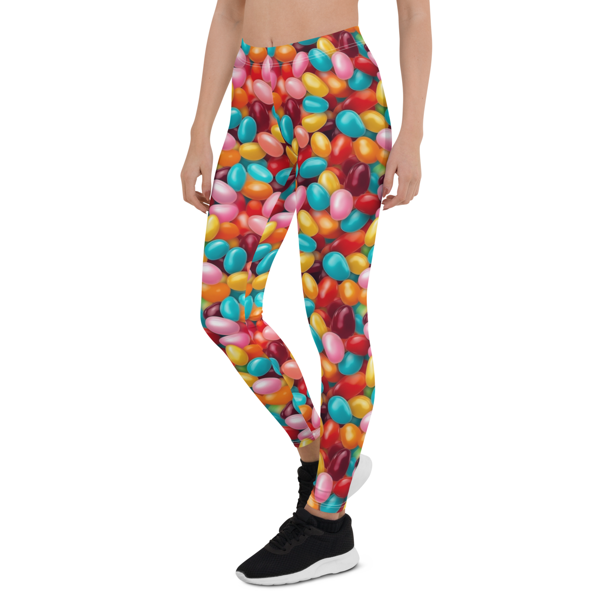 Women's jellybean printed leggings front view