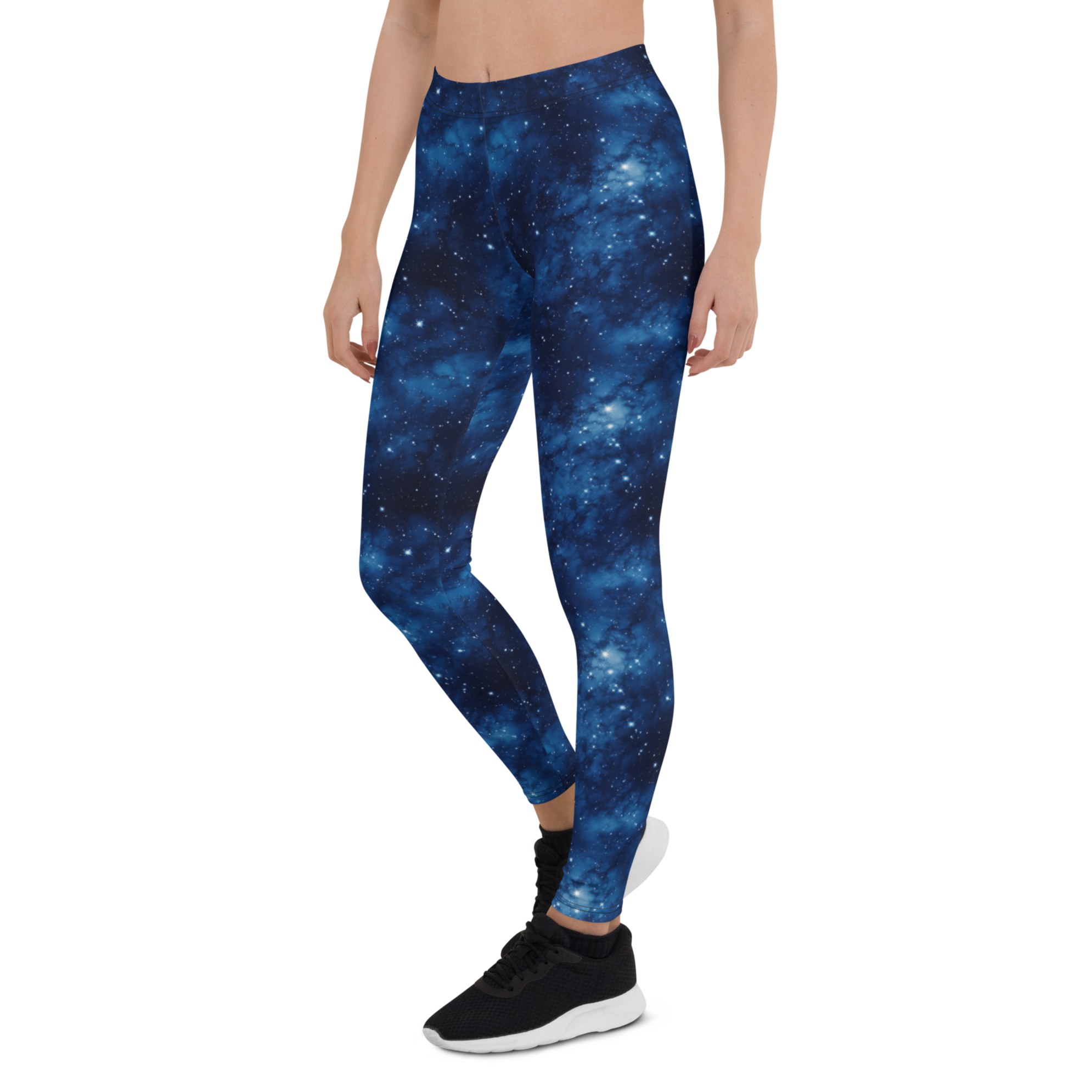 Women's deep space printed leggings front view