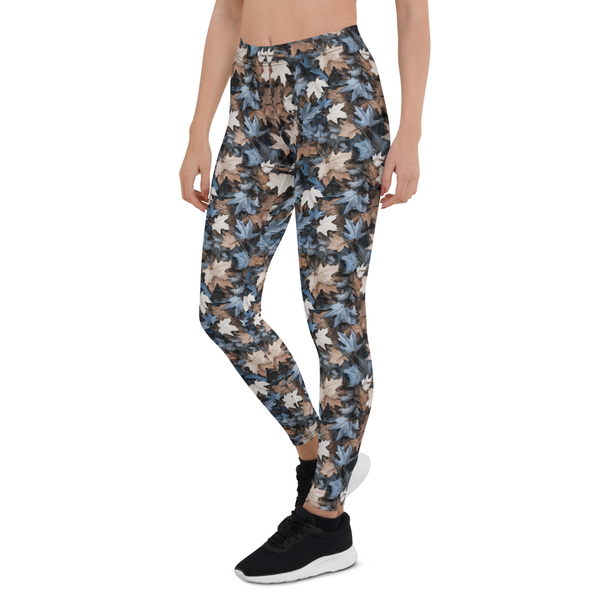Women's rustic leaf leggings front view