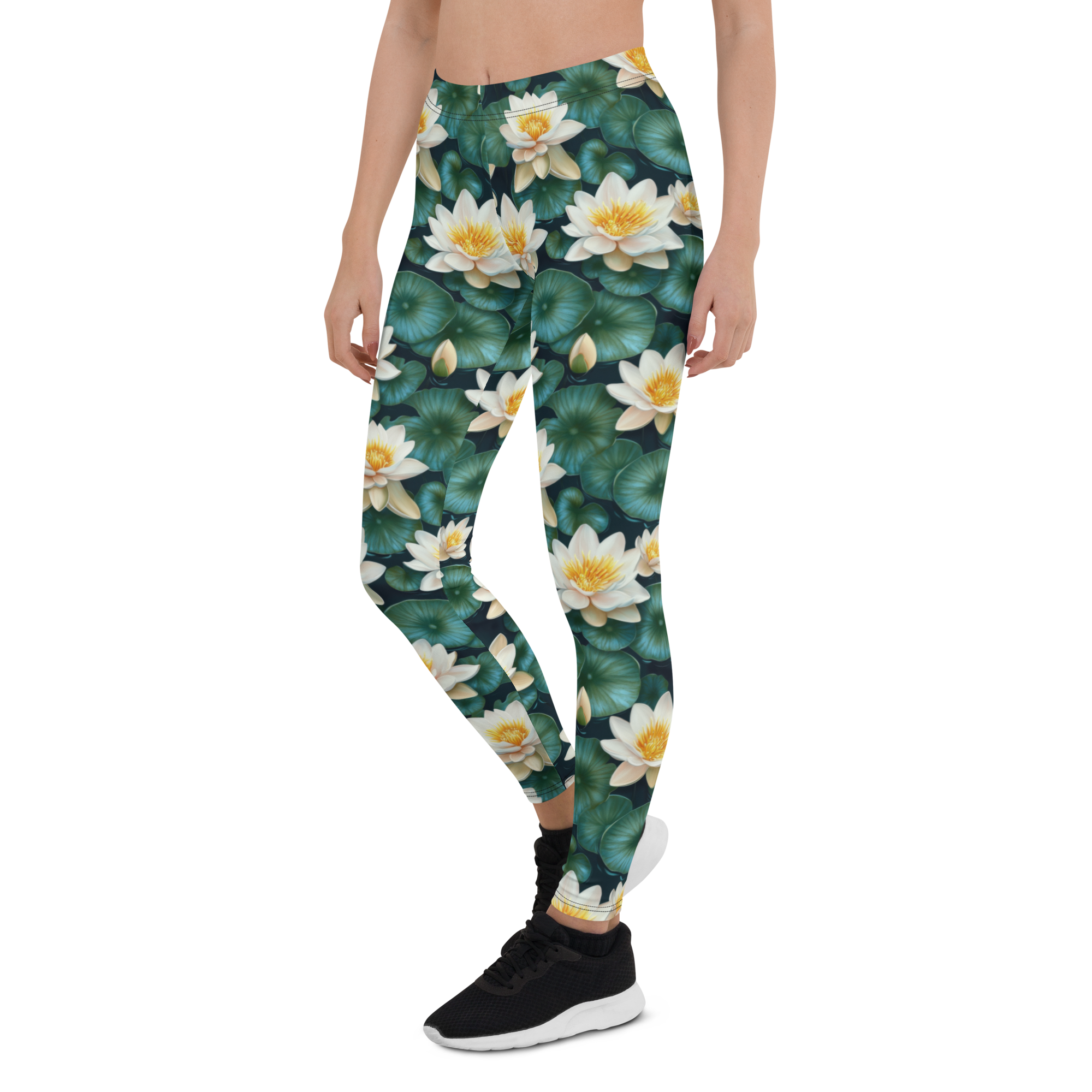 Women's lilly pond printed leggings front view