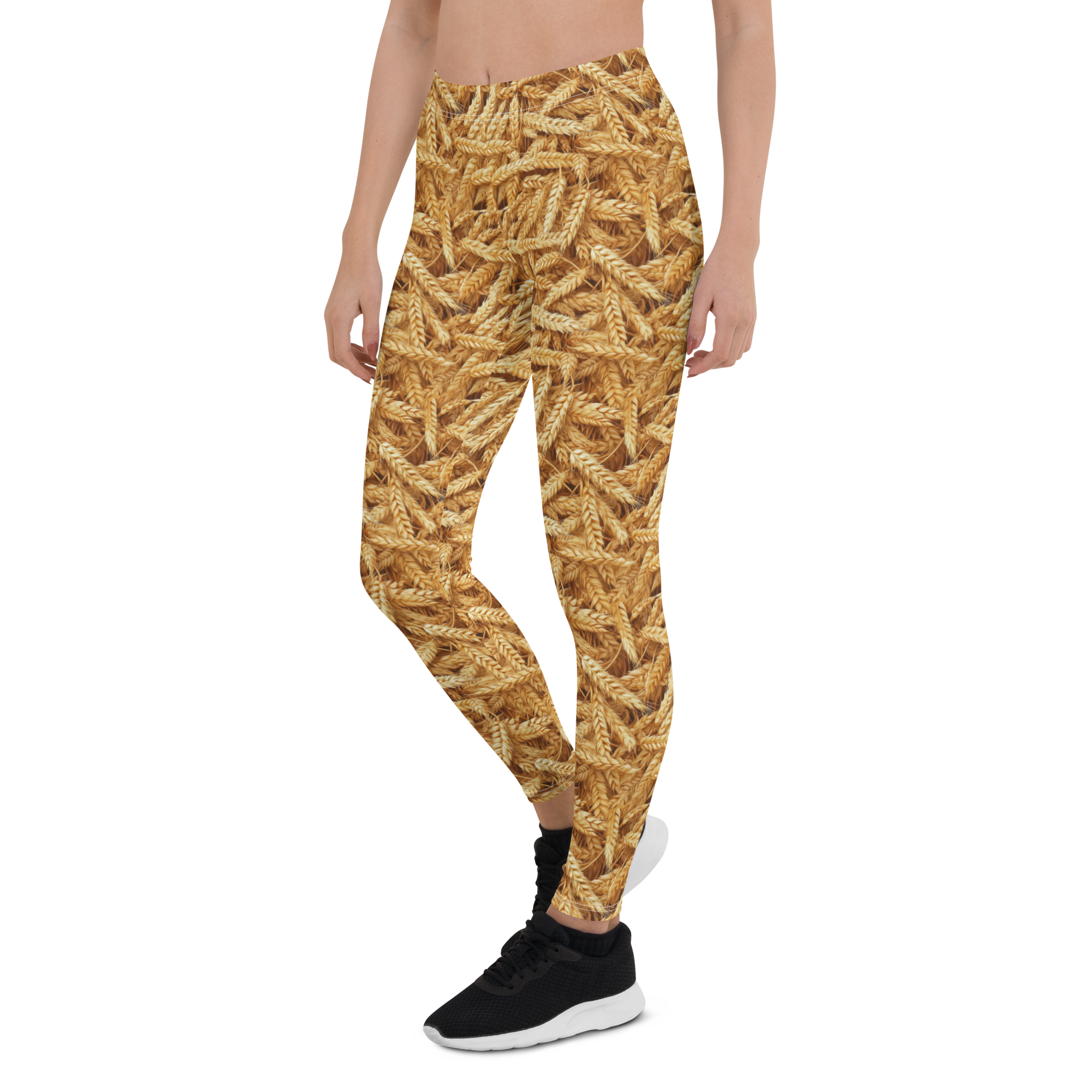 Women's wheat pattern leggings front view