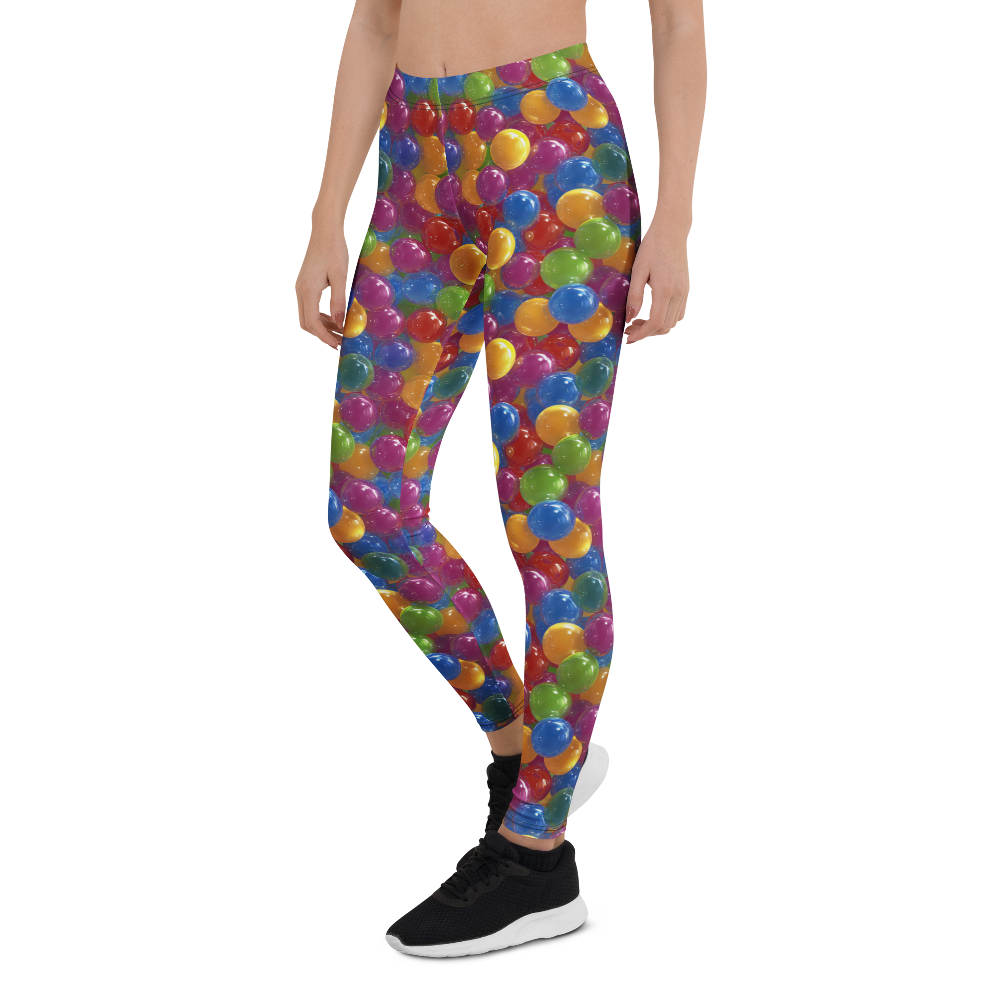 Women's party ball printed leggings front view
