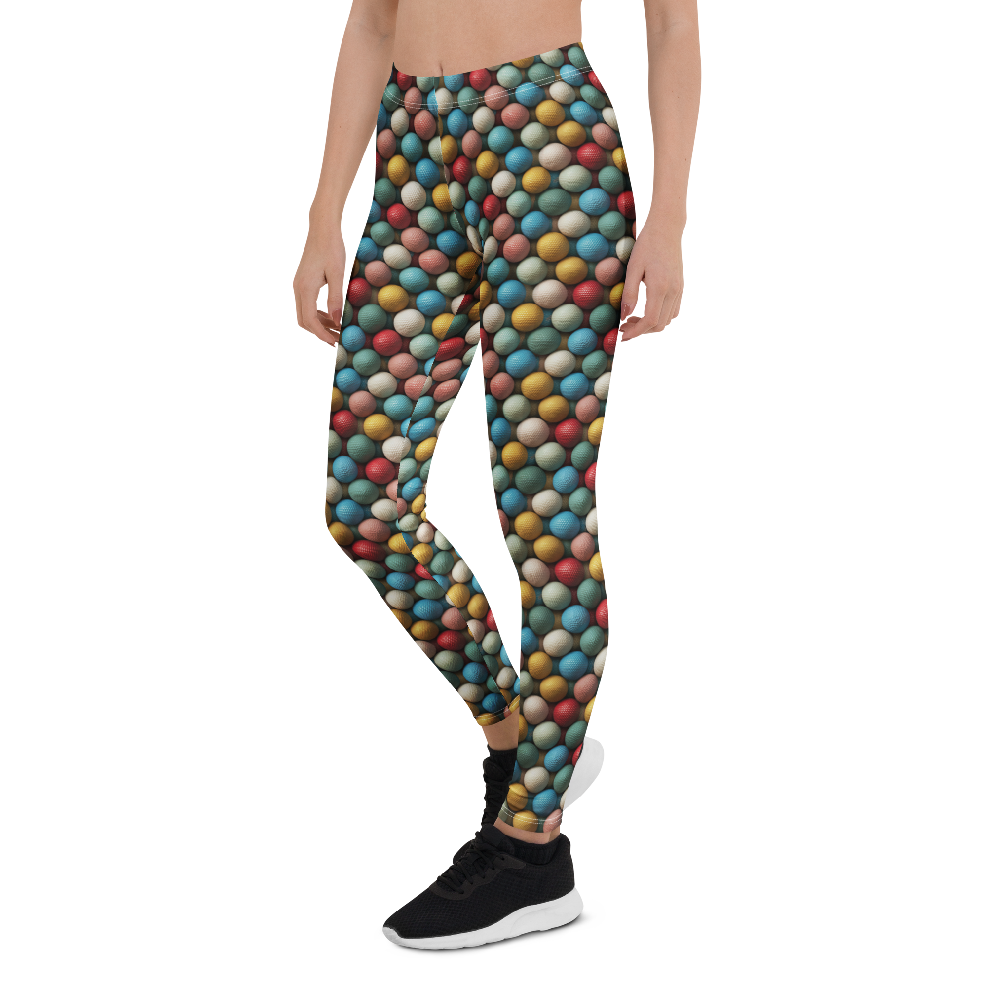 Colorful Golf Ball Leggings Left View