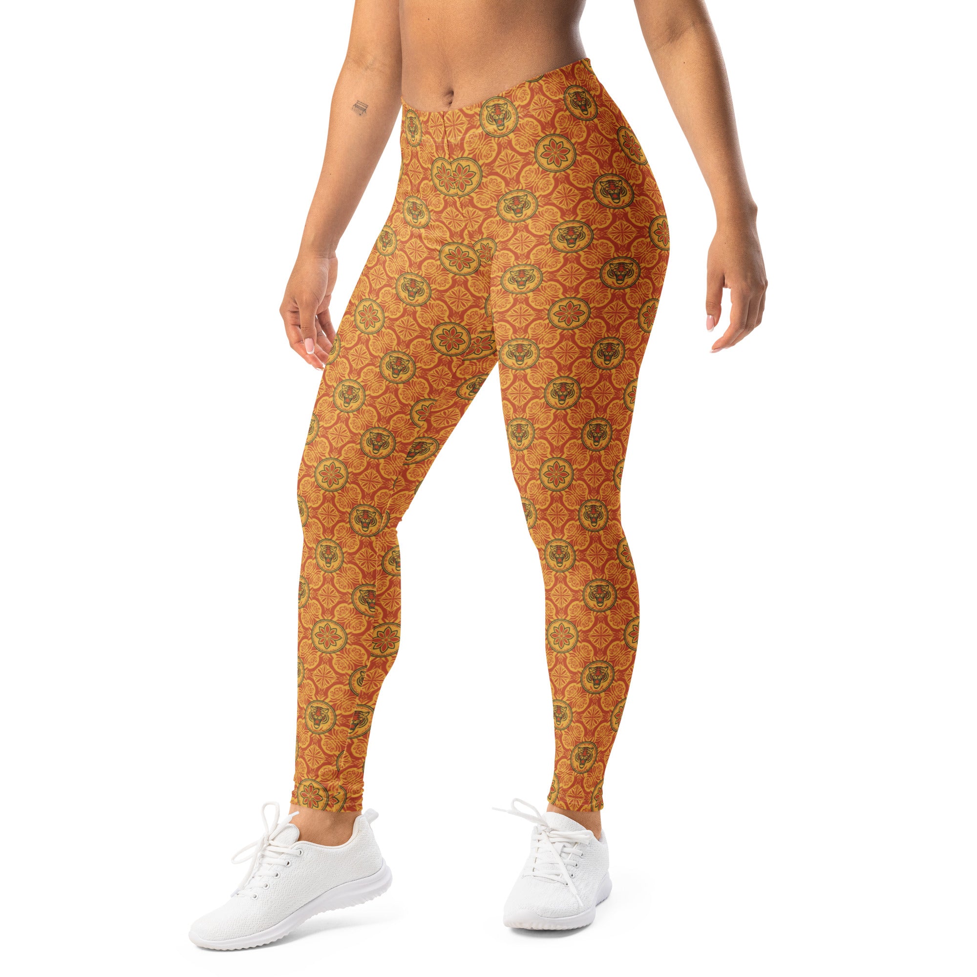 Striped Vintage Tiger Leggings | GearBunch