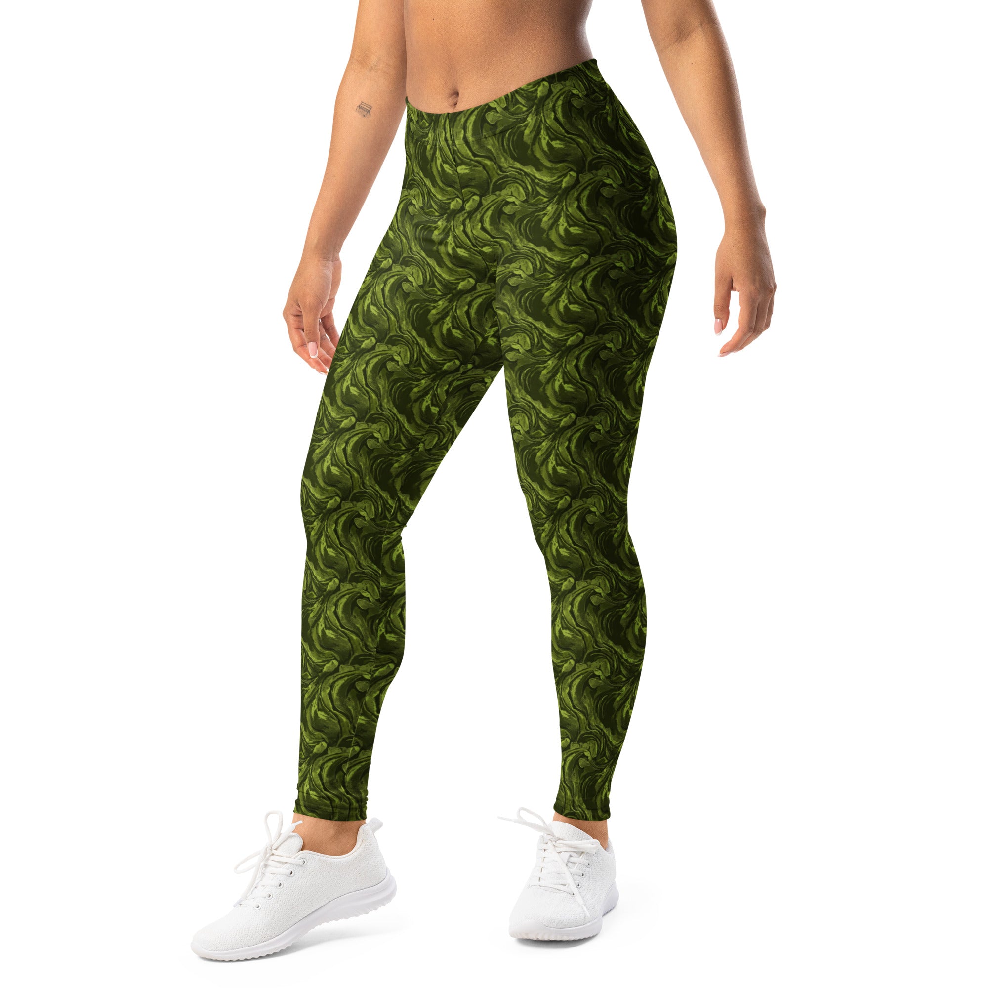 Olive Green Velvet Leggings | GearBunch