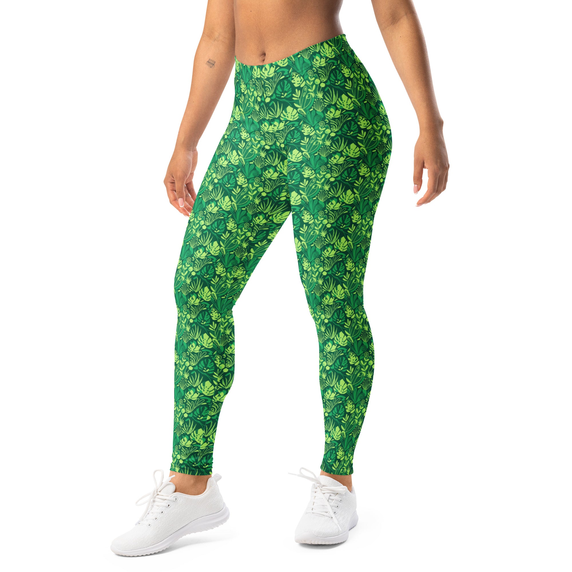 Minimalist Plant Illustration Leggings | GearBunch