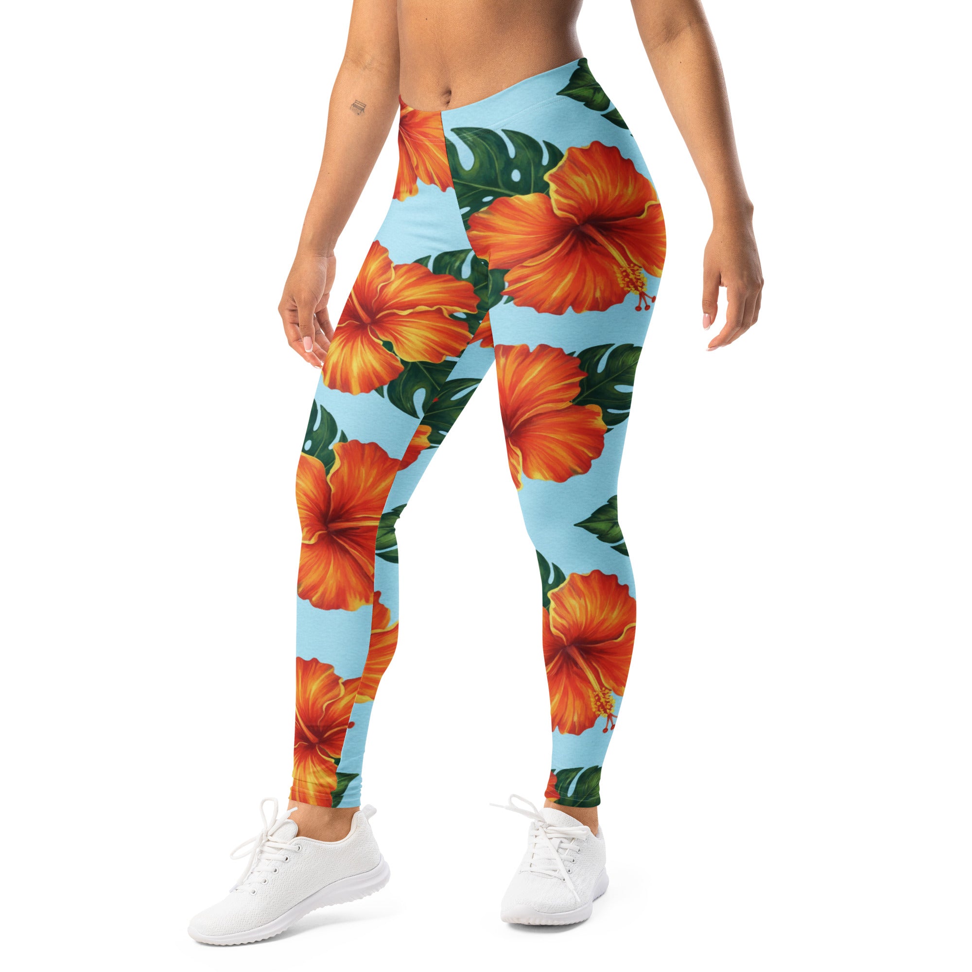 Tropical Hibiscus Bloom Leggings | GearBunch